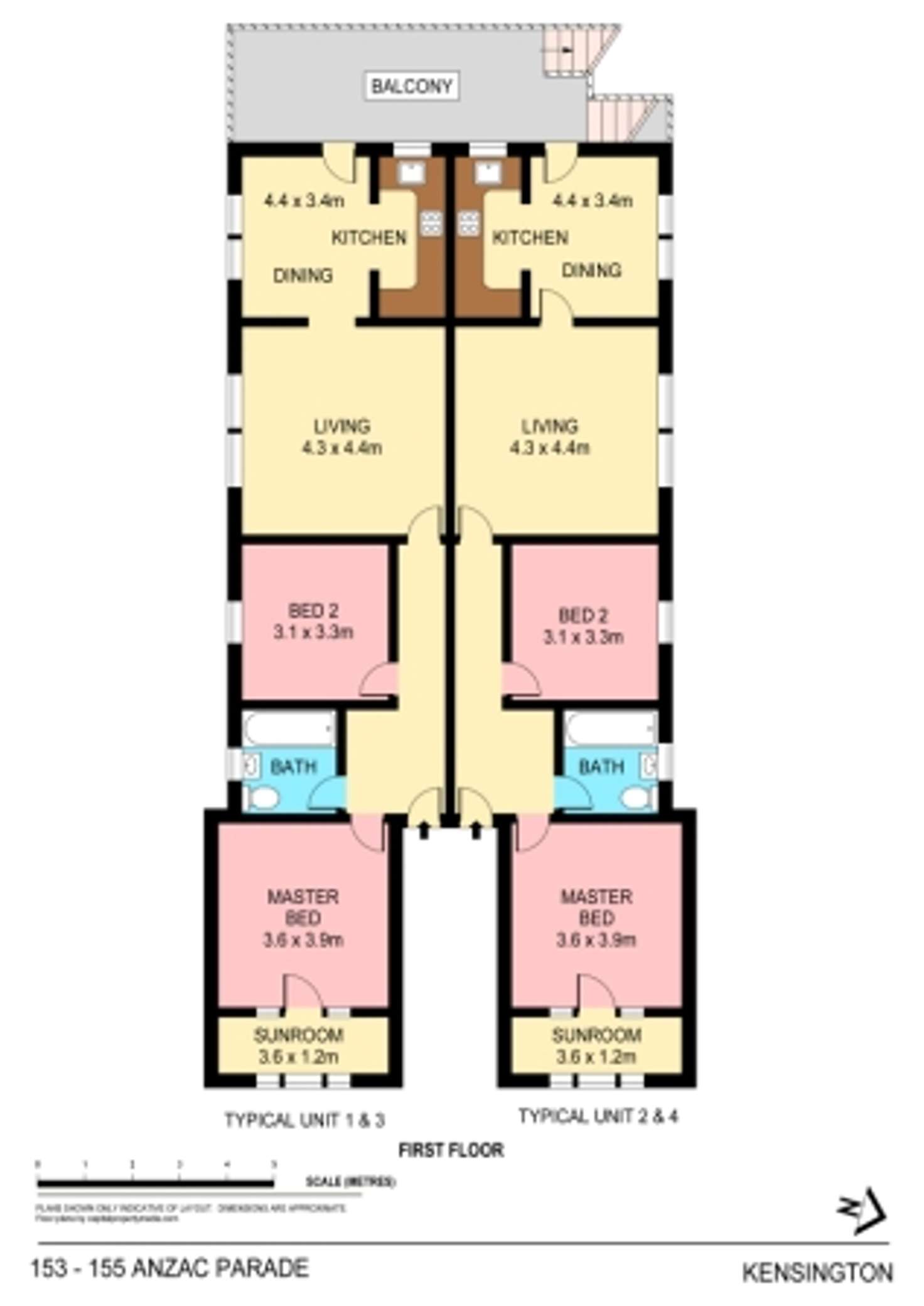 Floorplan of Homely apartment listing, 1/153-155 Anzac Parade, Kensington NSW 2033
