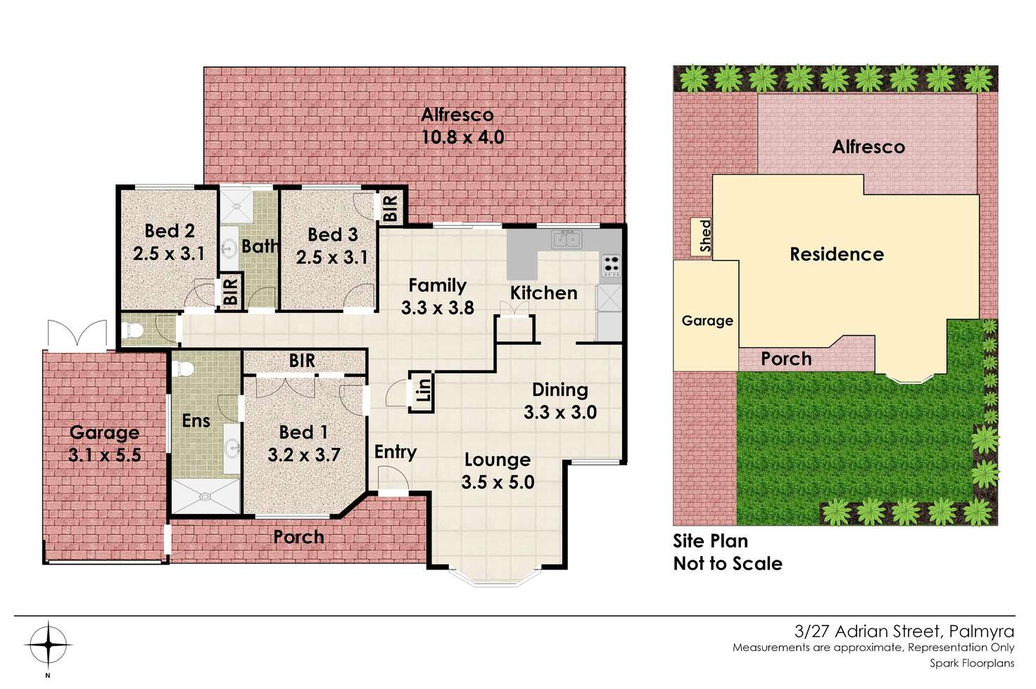 Floorplan of Homely house listing, 3/27 Adrian Street, Palmyra WA 6157