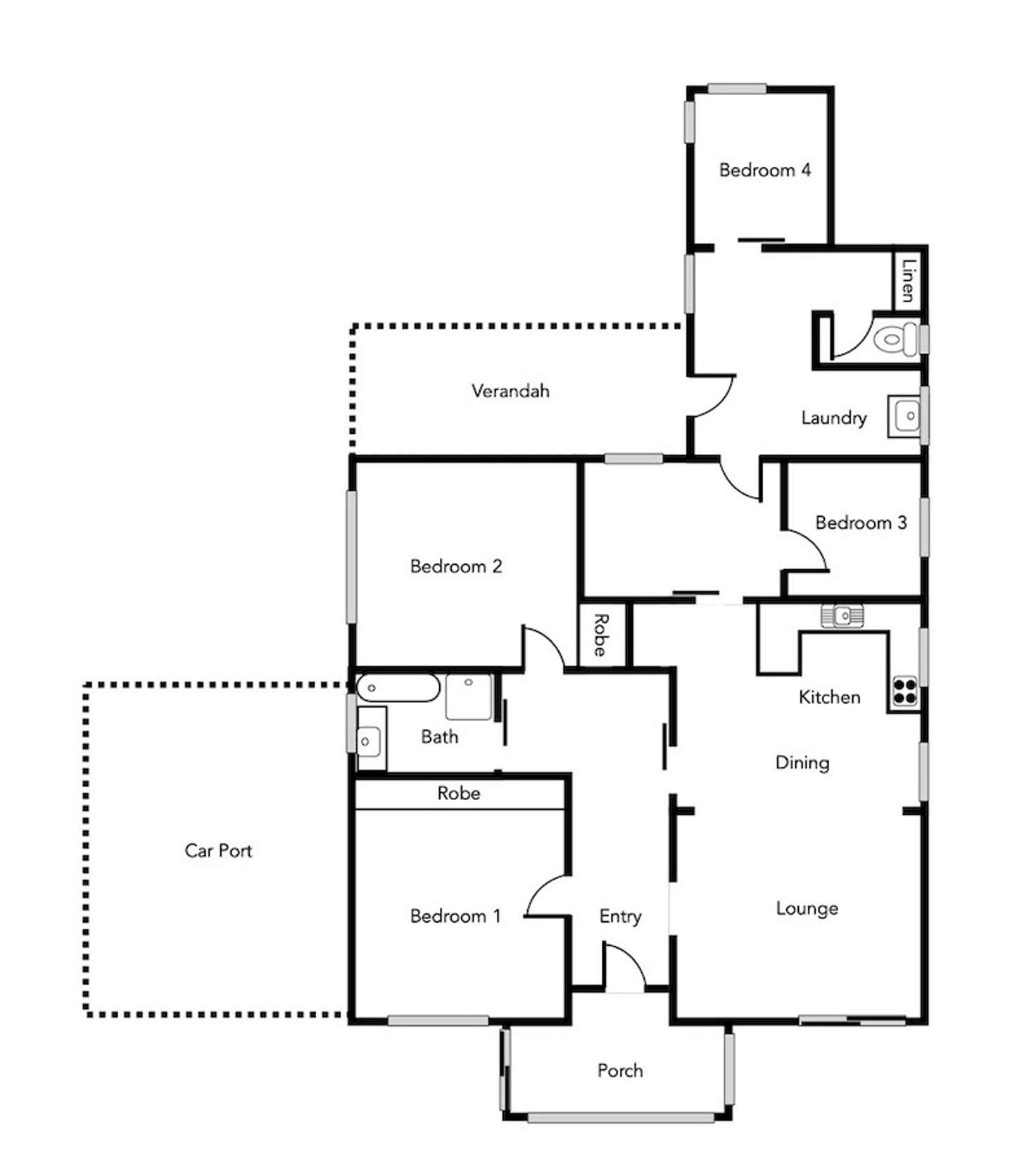 Floorplan of Homely house listing, 160 Moore Street, Ararat VIC 3377