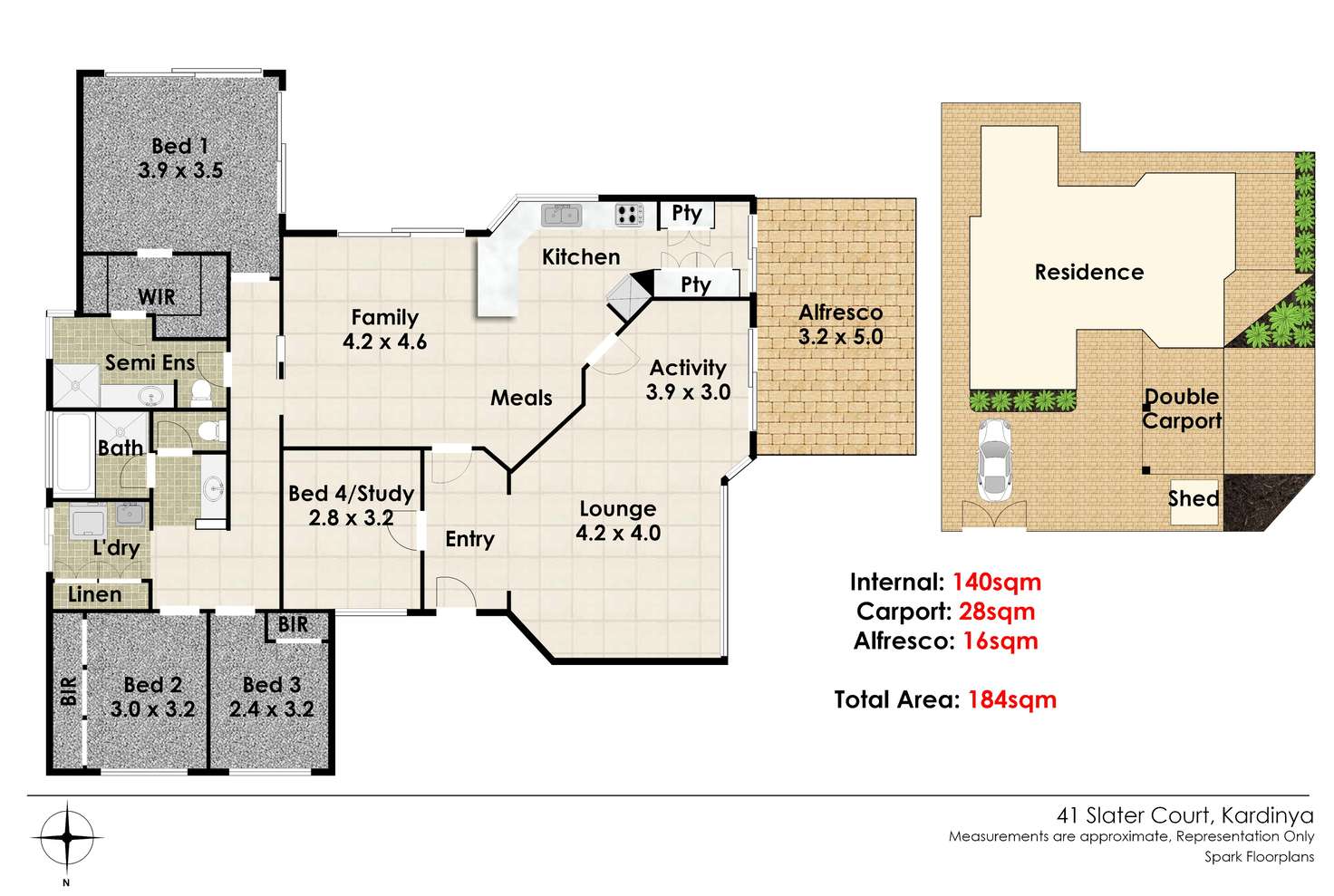 Floorplan of Homely house listing, 41 Slater Court, Kardinya WA 6163