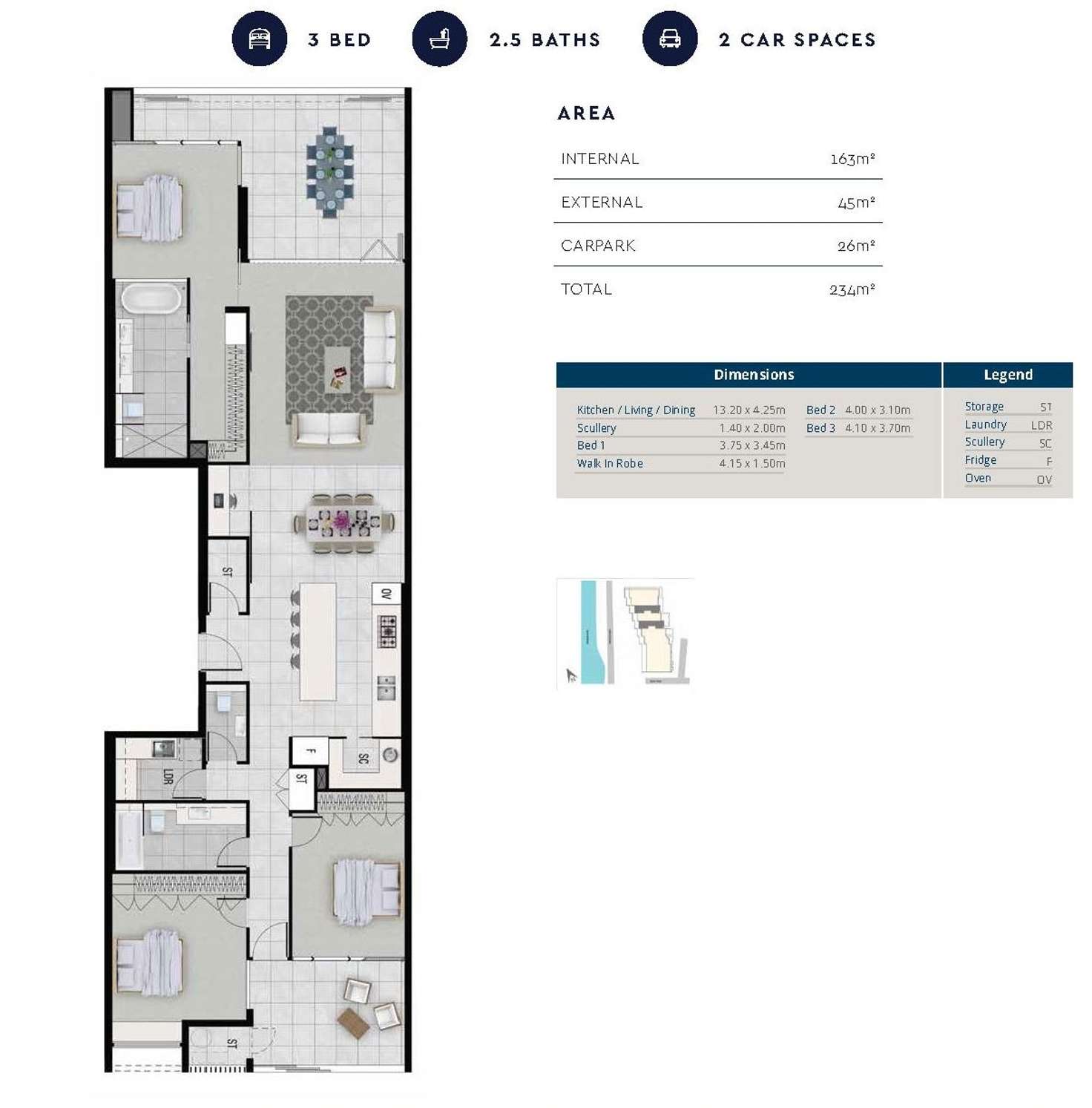 Floorplan of Homely apartment listing, 709/51 Ferry Road, West End QLD 4101