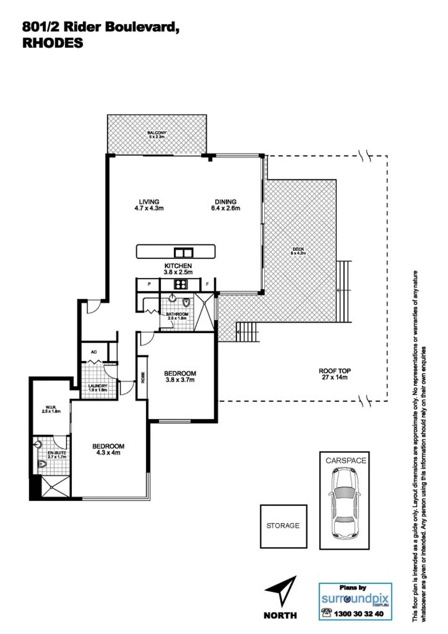 Floorplan of Homely apartment listing, 801/2 Rider Boulevard, Rhodes NSW 2138