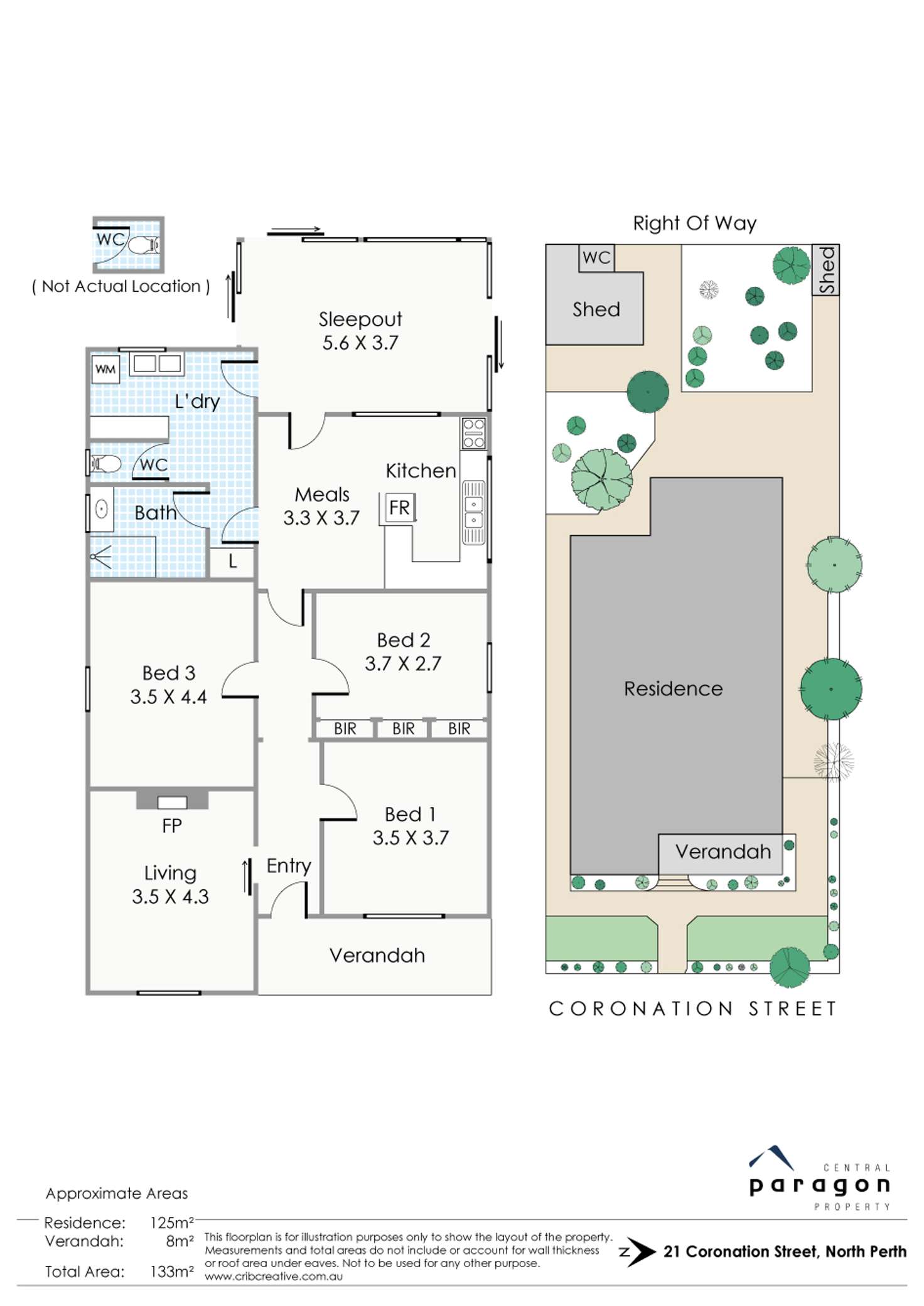 Floorplan of Homely house listing, 21 Coronation Street, North Perth WA 6006