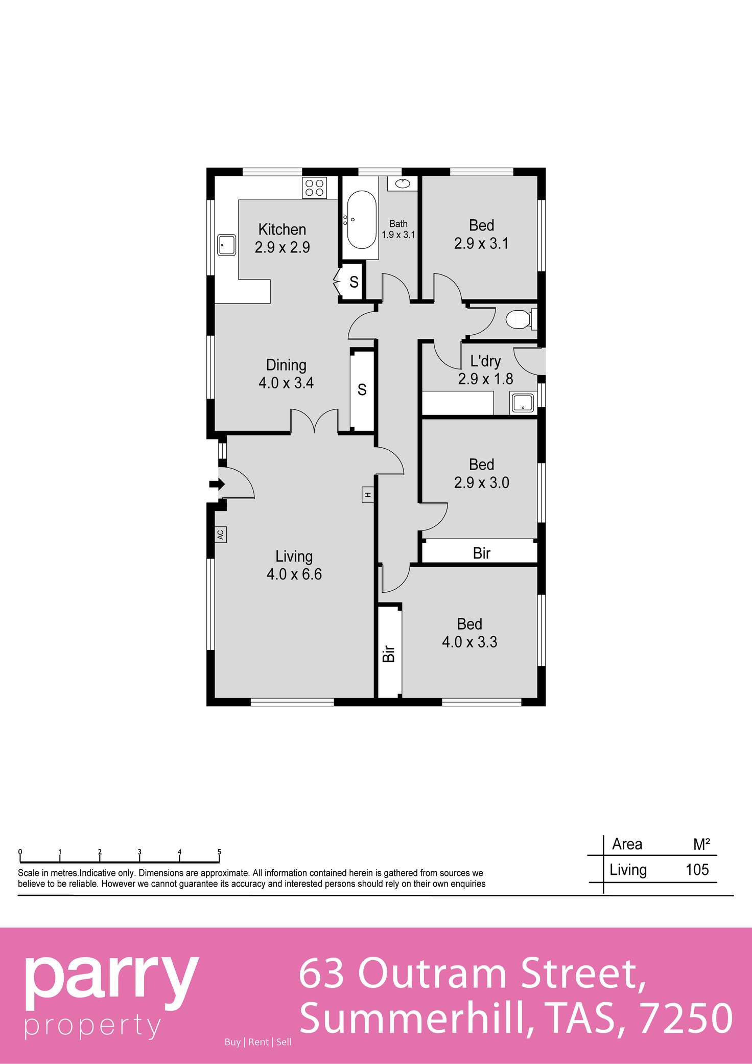 Floorplan of Homely house listing, 63 Outram Street, Summerhill TAS 7250
