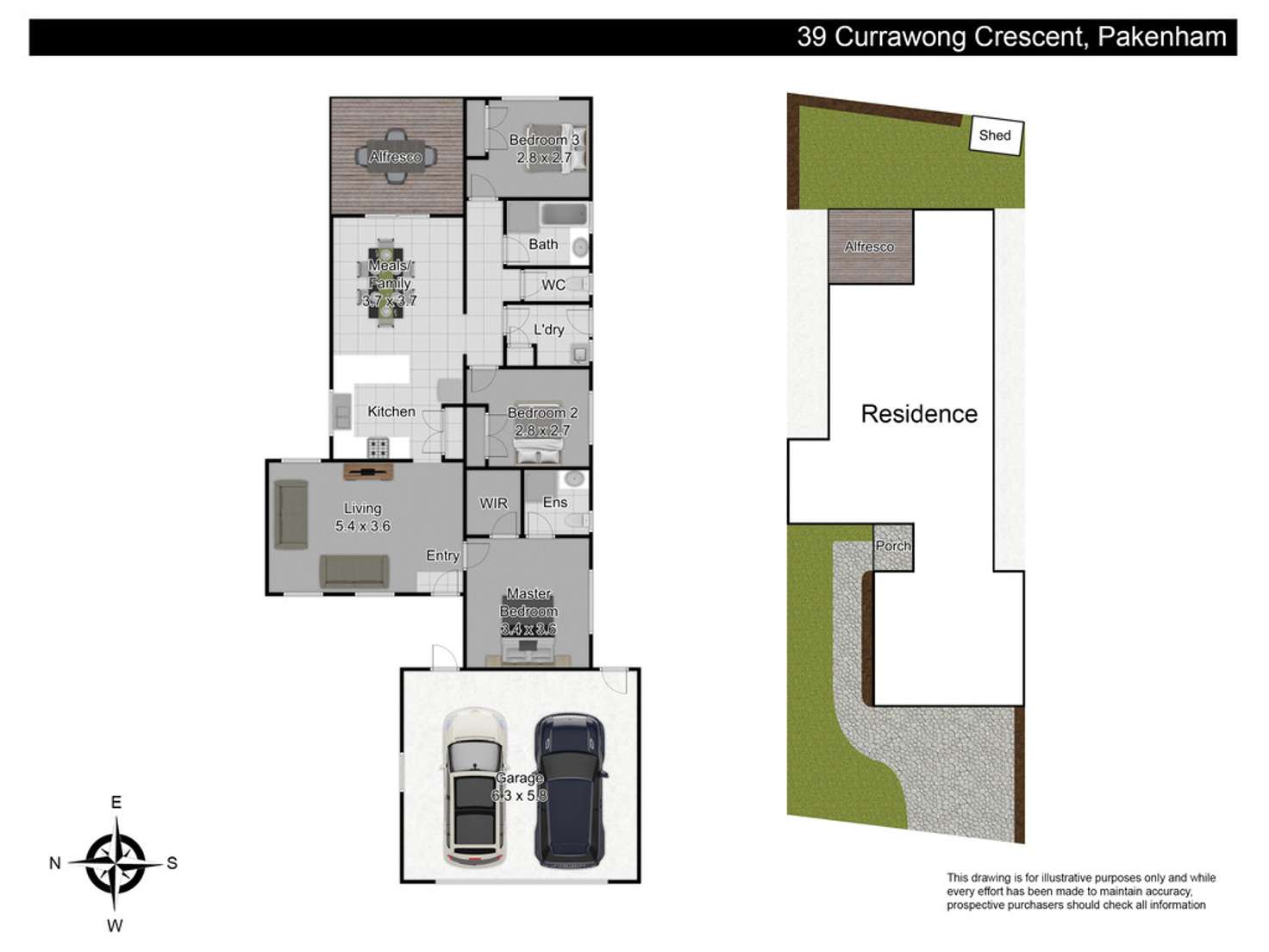 Floorplan of Homely house listing, 39 Currawong Crescent, Pakenham VIC 3810