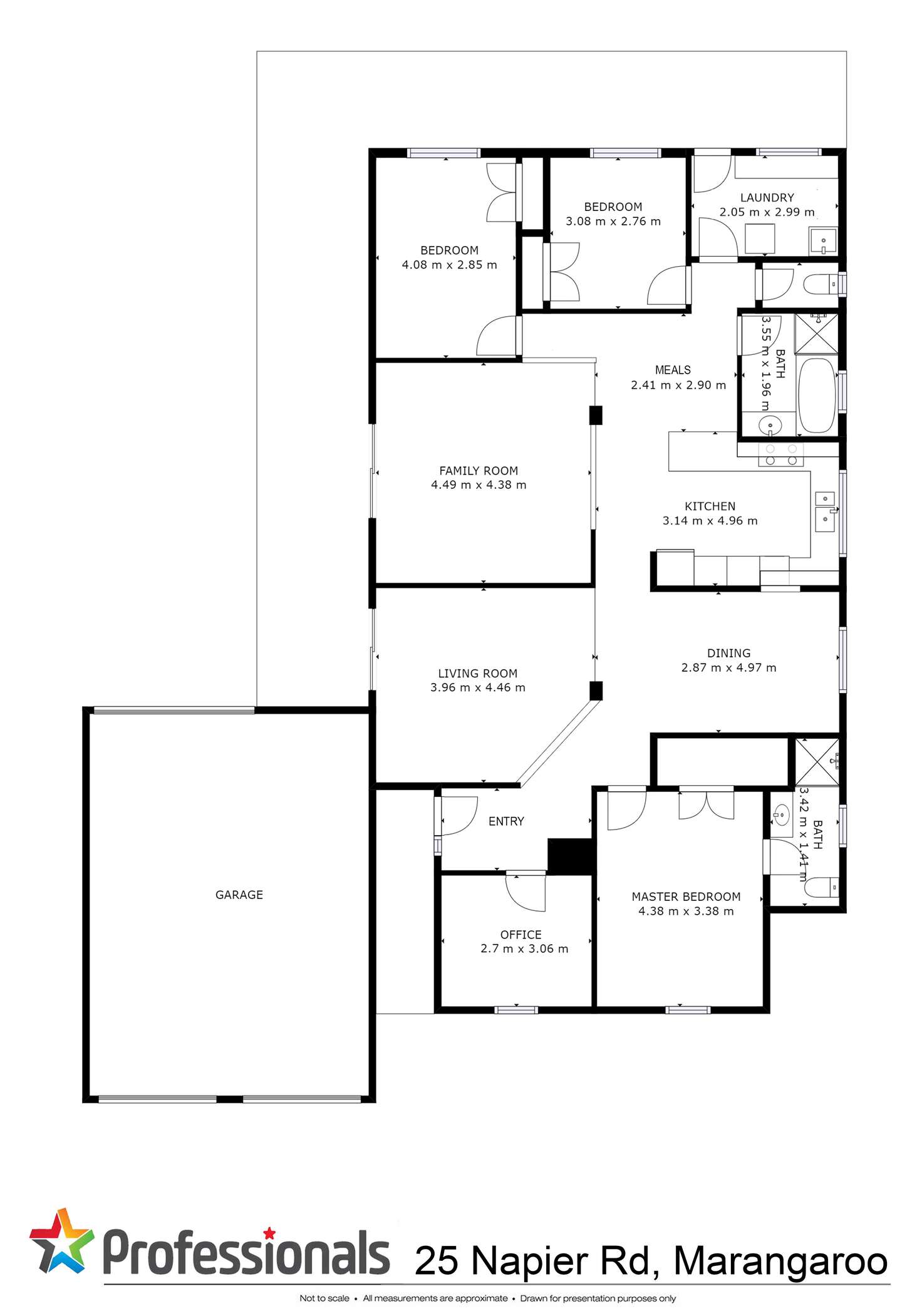 Floorplan of Homely house listing, 25 Napier Road, Marangaroo WA 6064