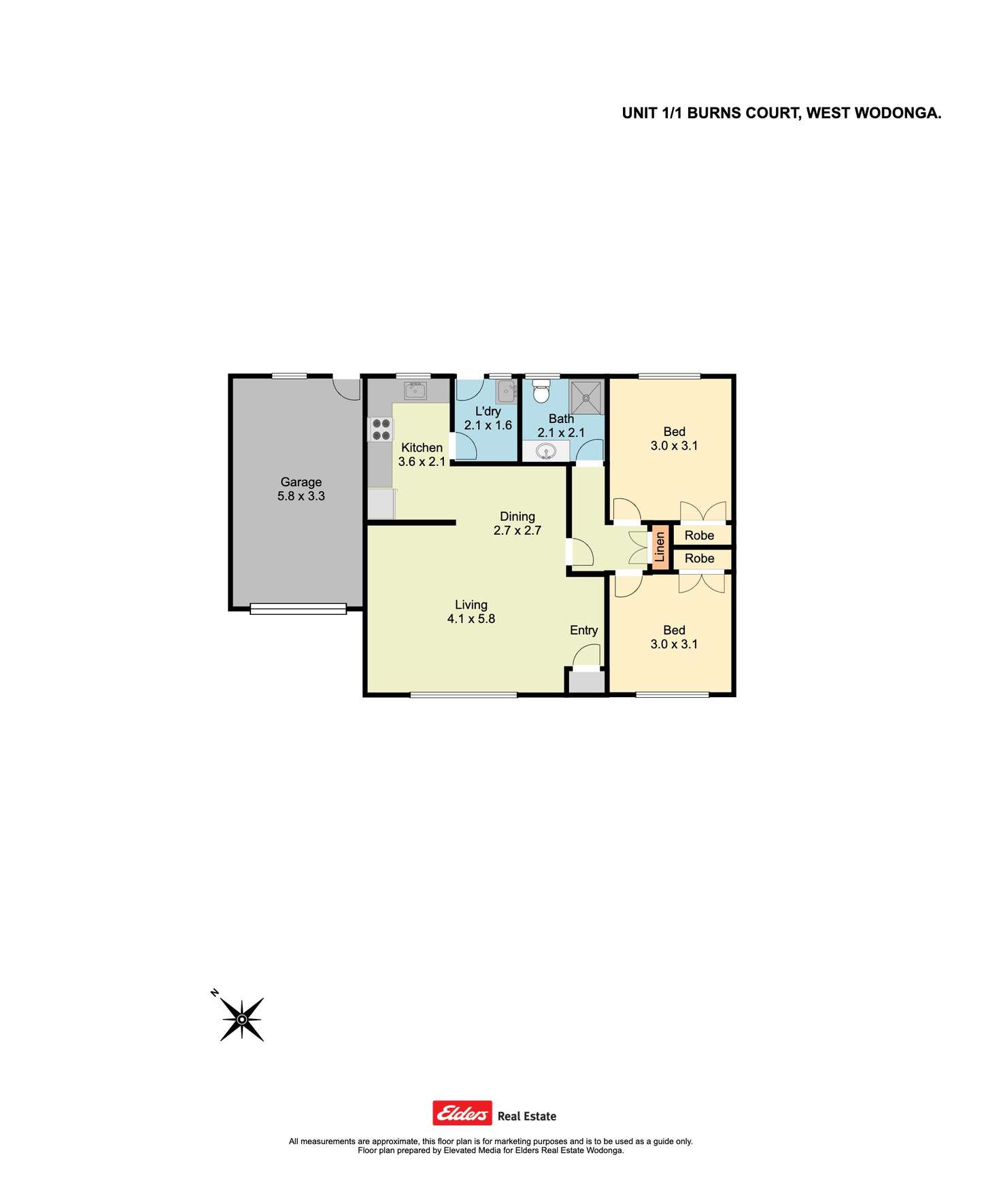 Floorplan of Homely unit listing, Unit 1 & 2/1 Burns Court, Wodonga VIC 3690