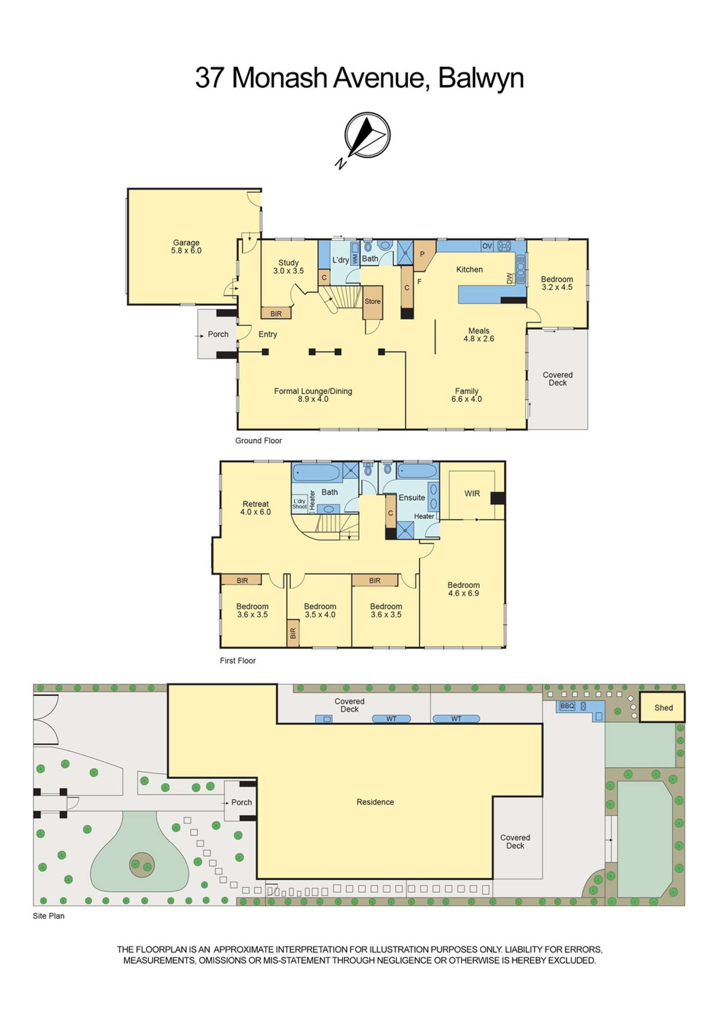 Floorplan of Homely house listing, 37 Monash Avenue, Balwyn VIC 3103