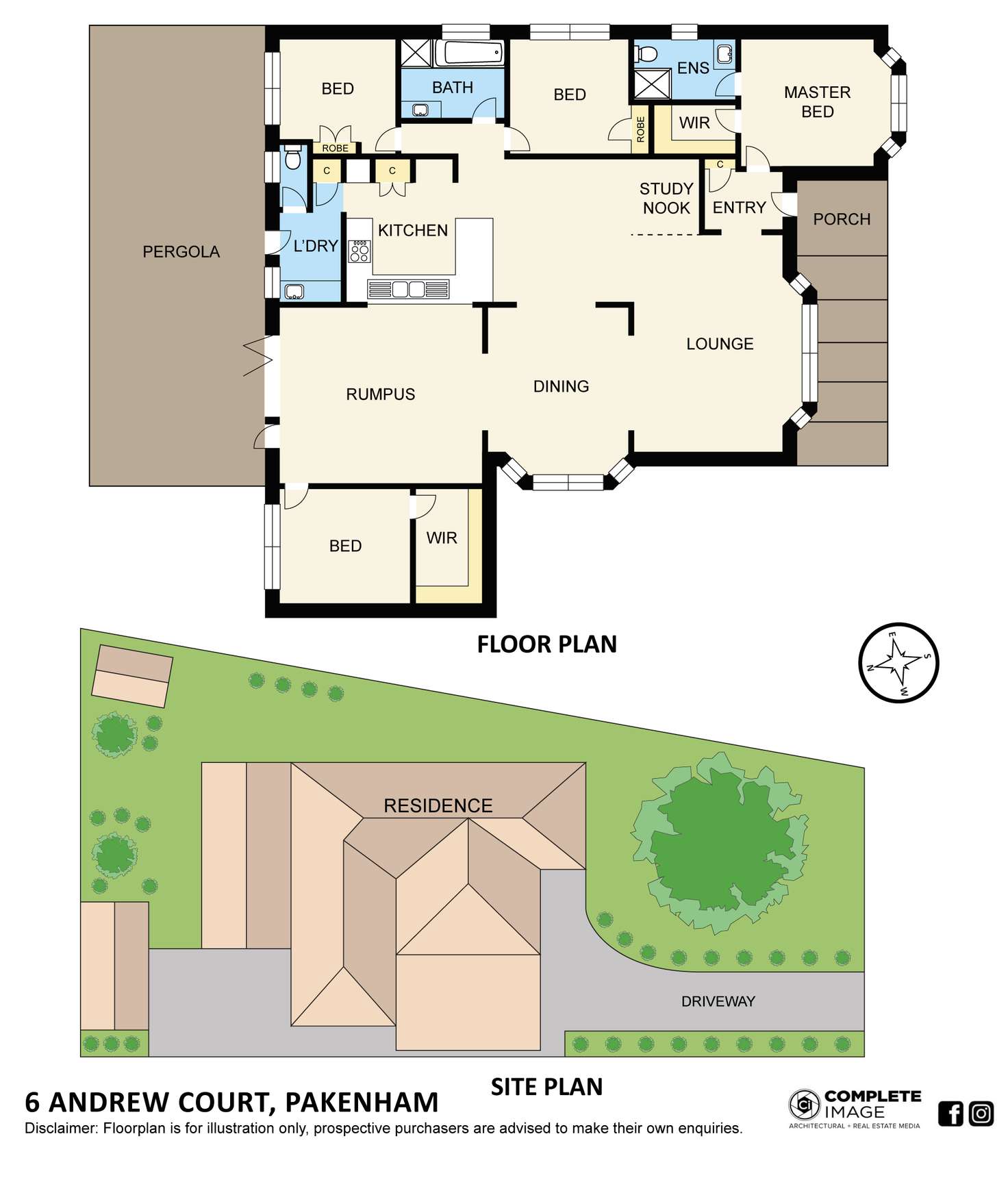 Floorplan of Homely house listing, 6 Andrew Crt, Pakenham VIC 3810