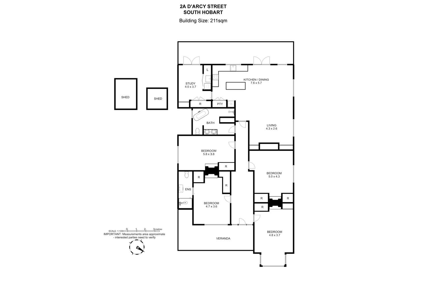 Floorplan of Homely house listing, 2A D'Arcy Street, South Hobart TAS 7004