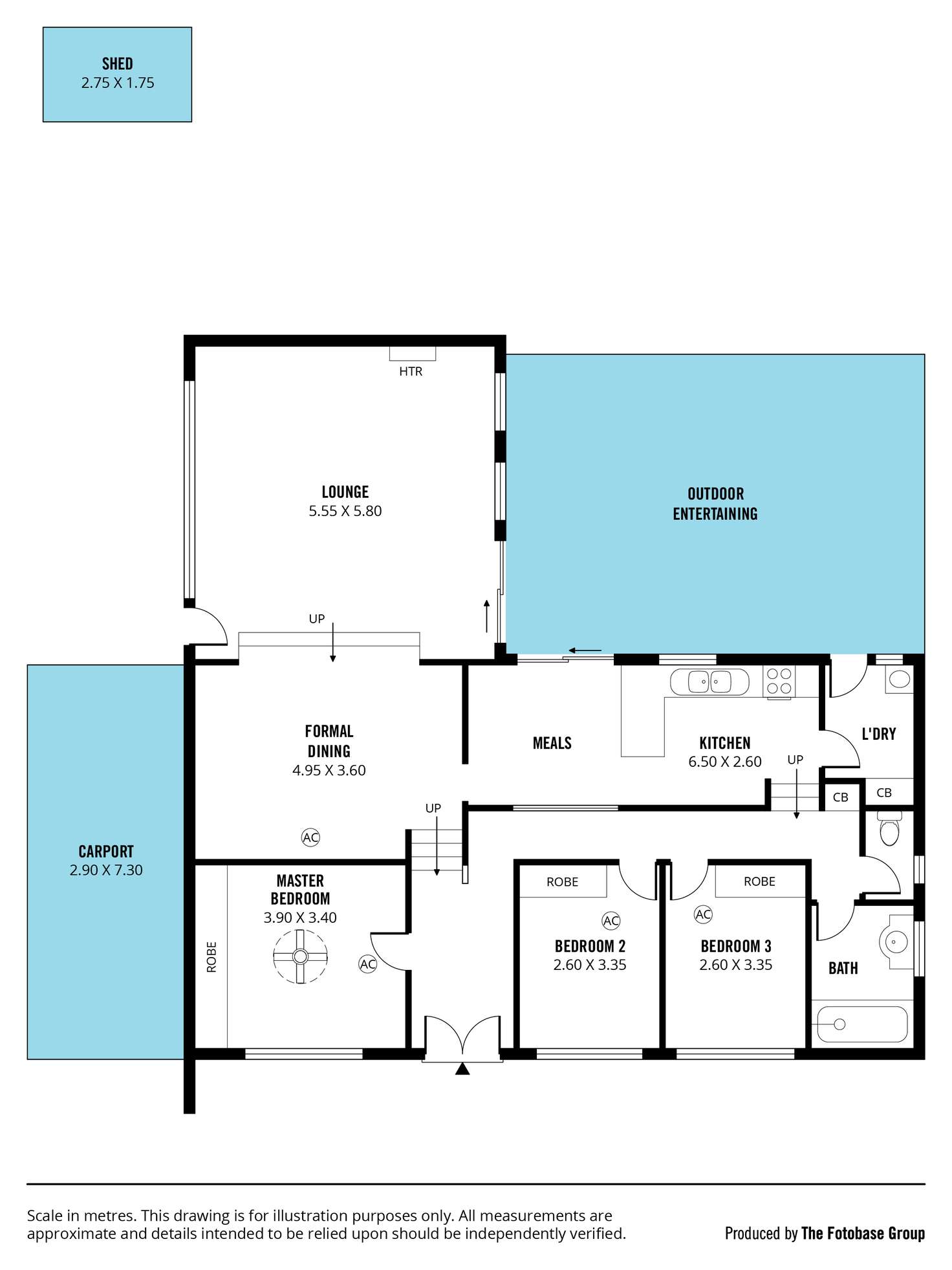 Floorplan of Homely house listing, 10 Monterey Court, Happy Valley SA 5159