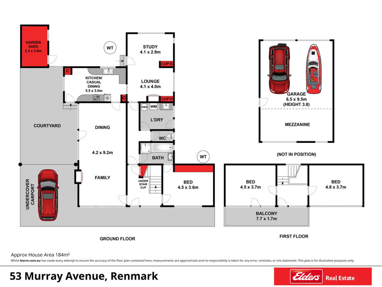 Floorplan of Homely house listing, 53 Murray Avenue, Renmark SA 5341