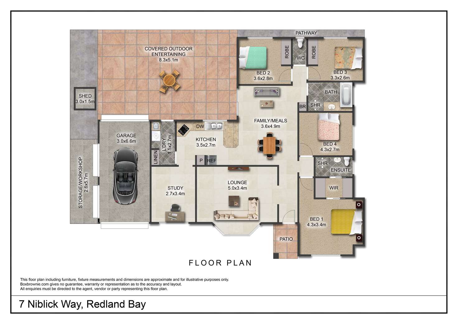 Floorplan of Homely house listing, 7 Niblick Way, Redland Bay QLD 4165