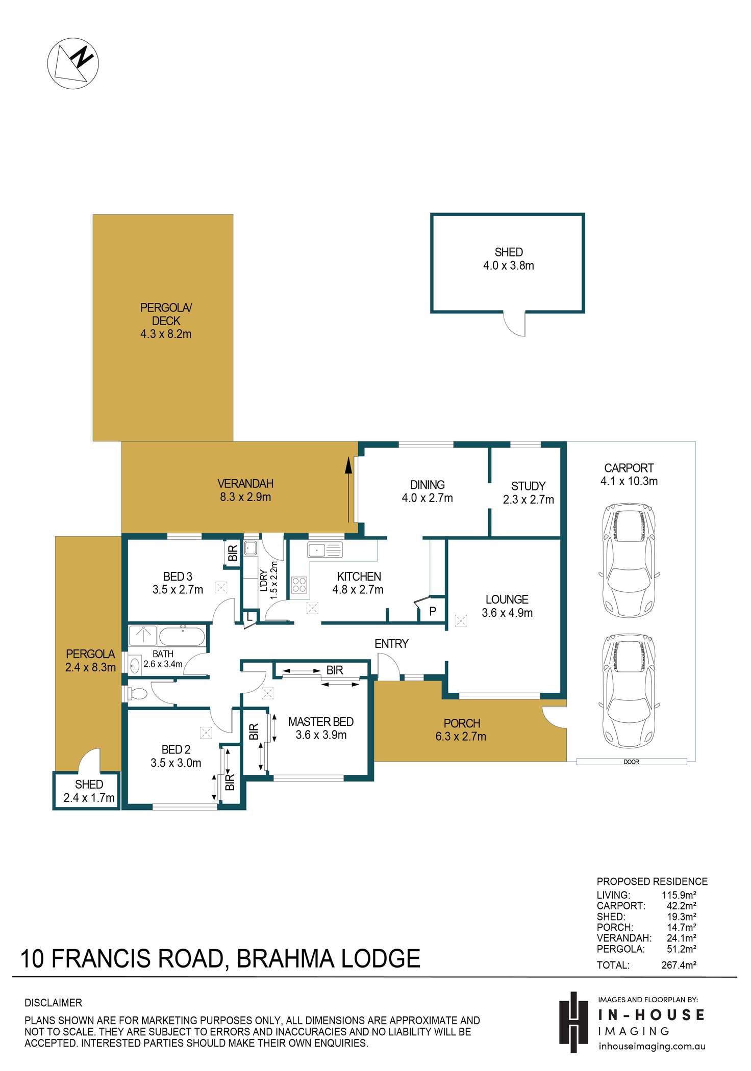 Floorplan of Homely house listing, 10 Francis Road, Brahma Lodge SA 5109