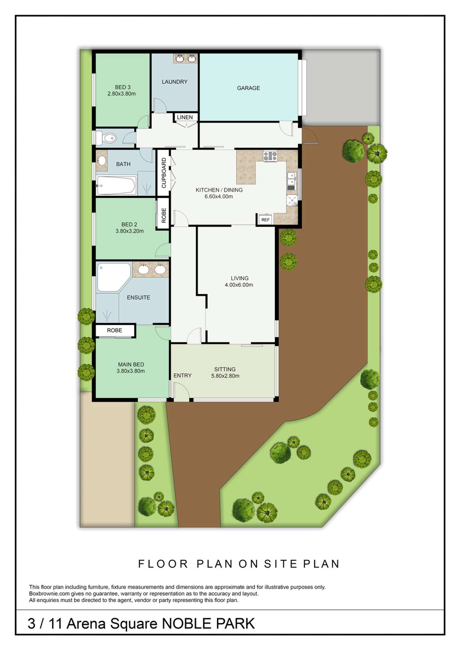Floorplan of Homely house listing, 3/11 Arena Square, Noble Park VIC 3174
