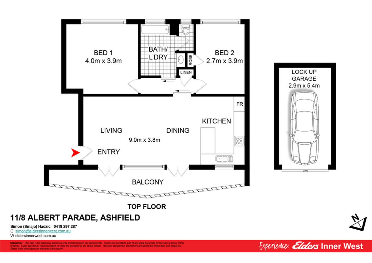 Floorplan of Homely unit listing, 11/8 Albert Parade, Ashfield NSW 2131