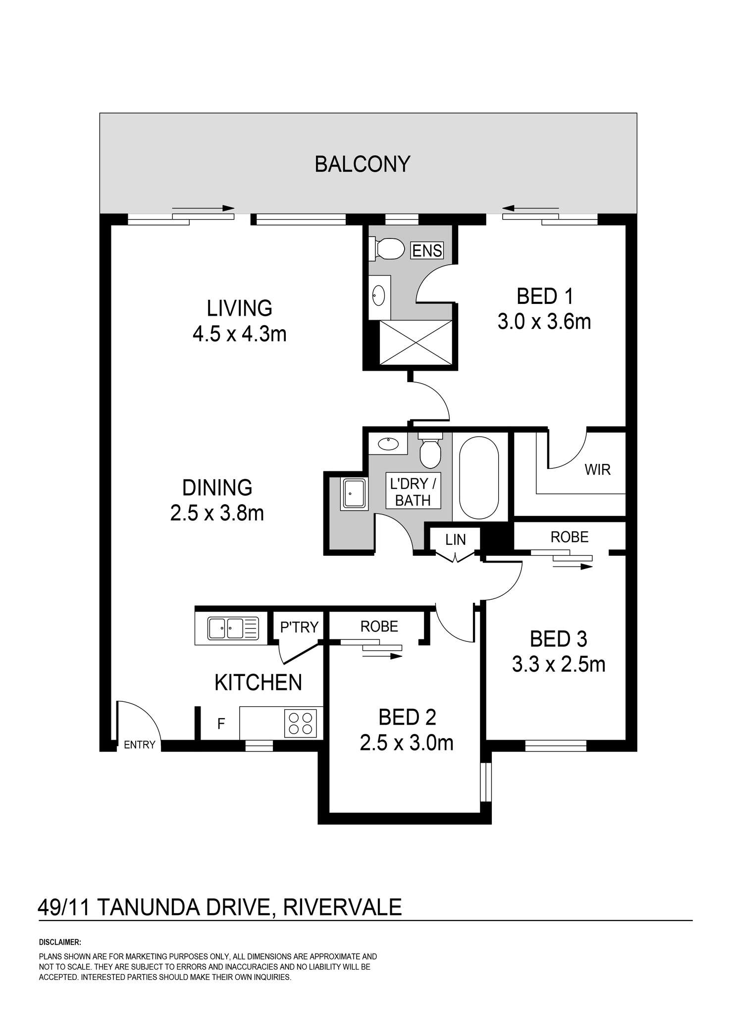 Floorplan of Homely apartment listing, 49/11 Tanunda Drive, Rivervale WA 6103