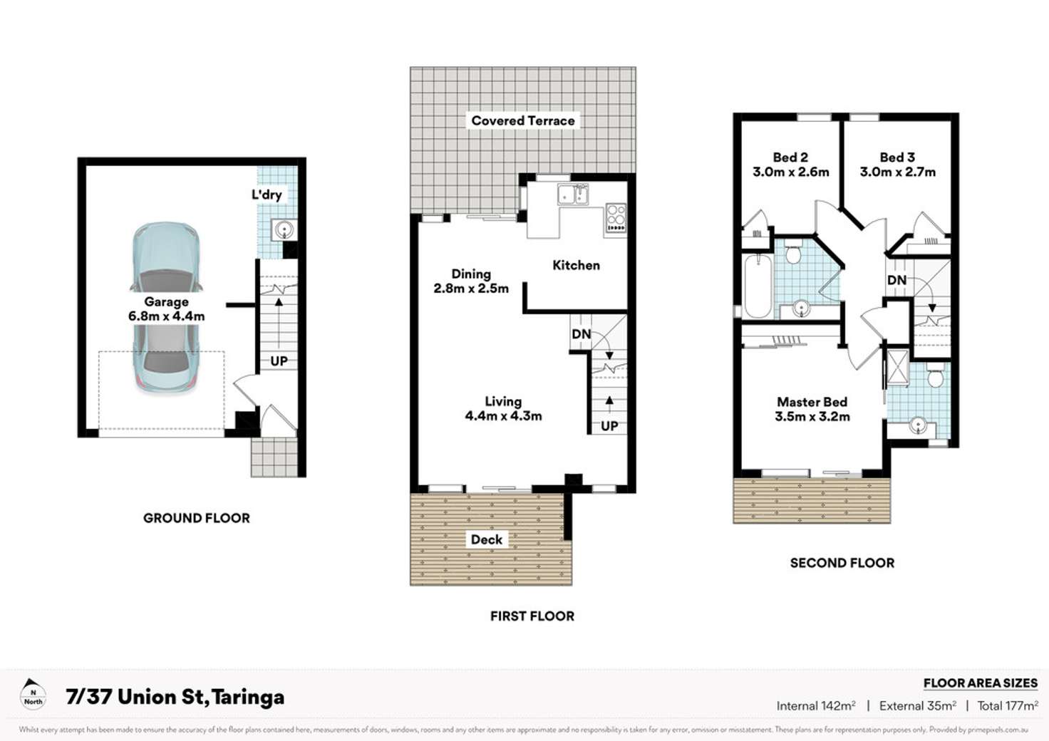 Floorplan of Homely townhouse listing, 7/33-37 Union Street, Taringa QLD 4068