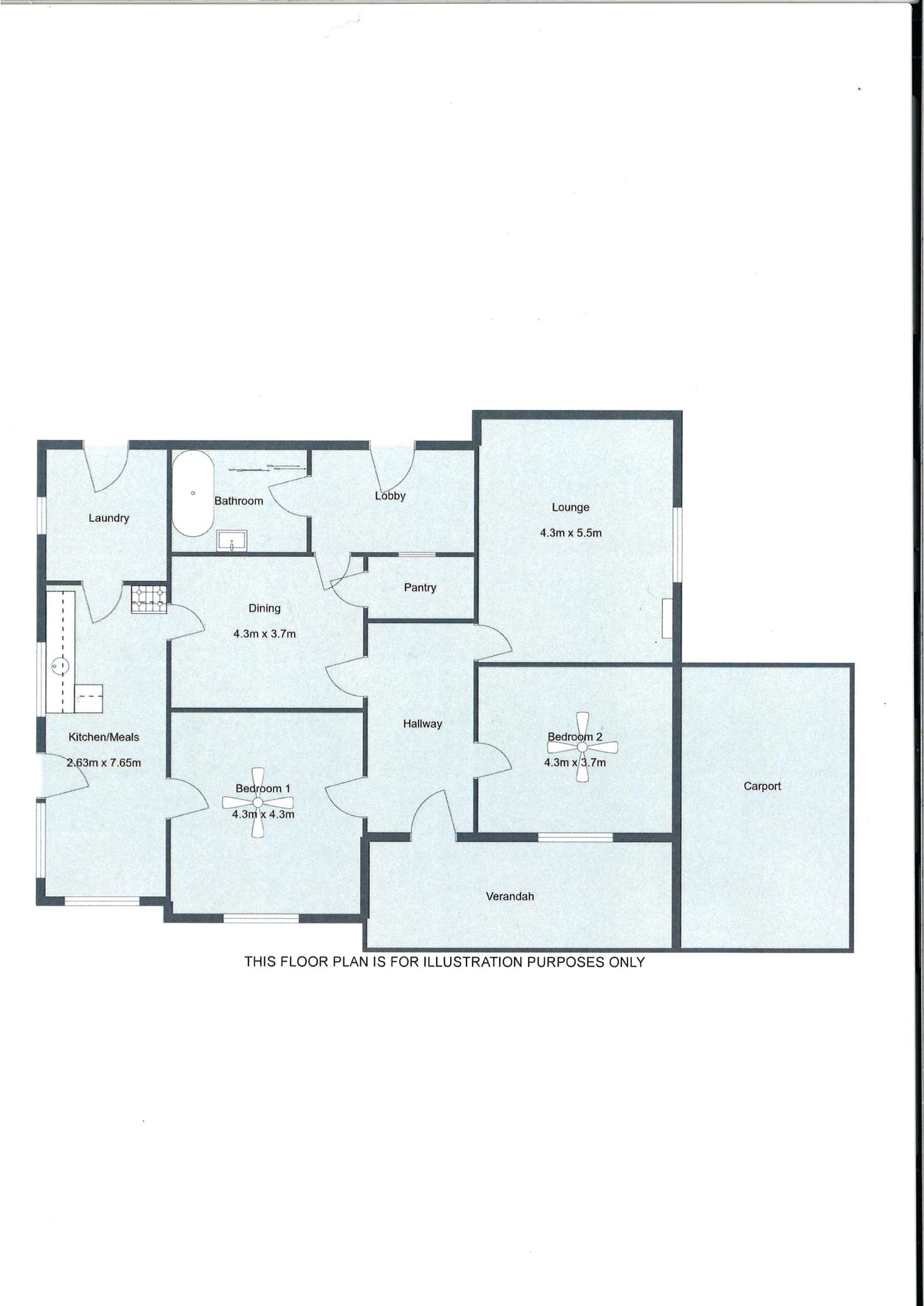 Floorplan of Homely house listing, 12-14 ASH GROVE, Lucindale SA 5272