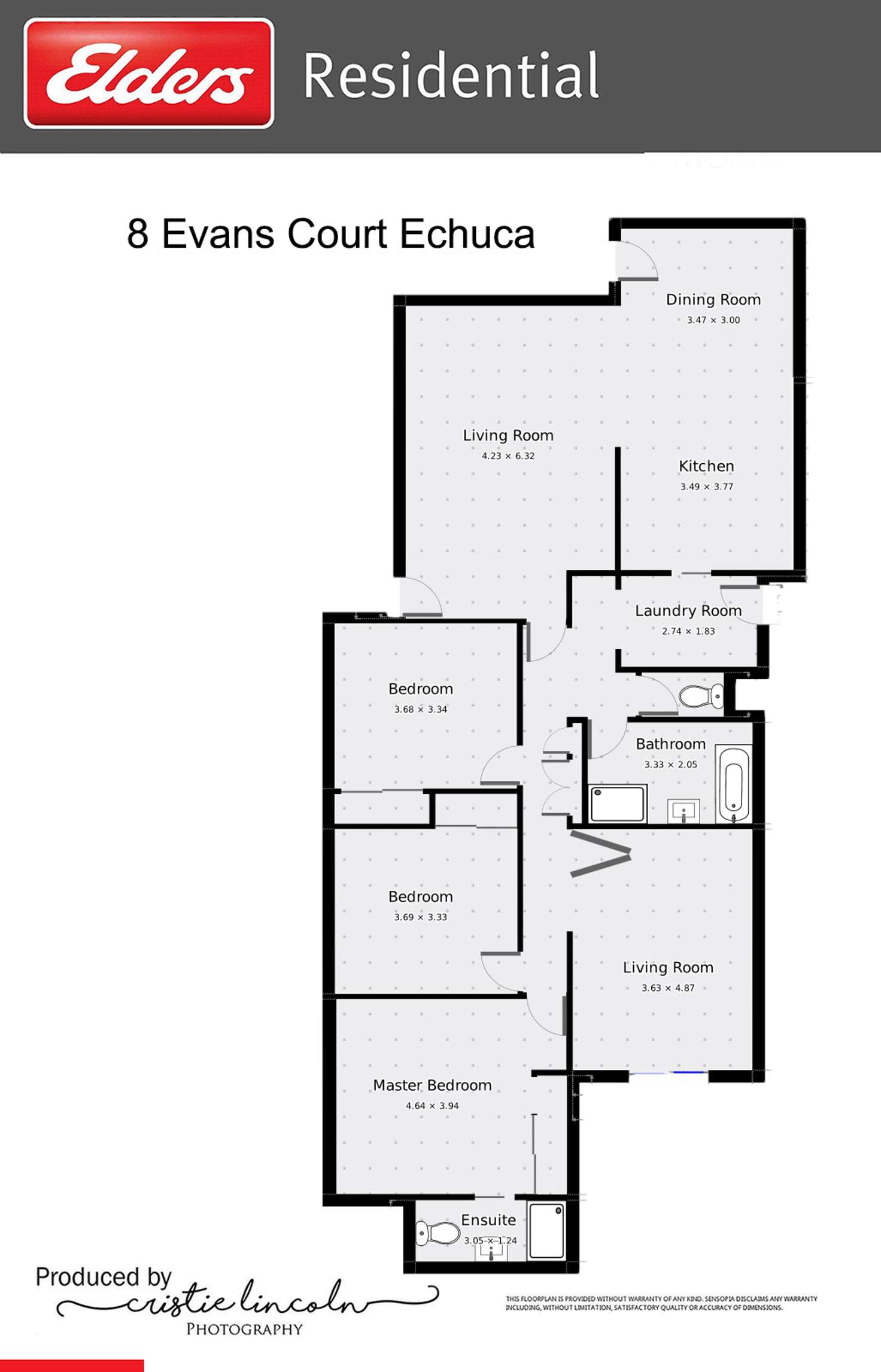 Floorplan of Homely house listing, 8 Evans Court, Echuca VIC 3564