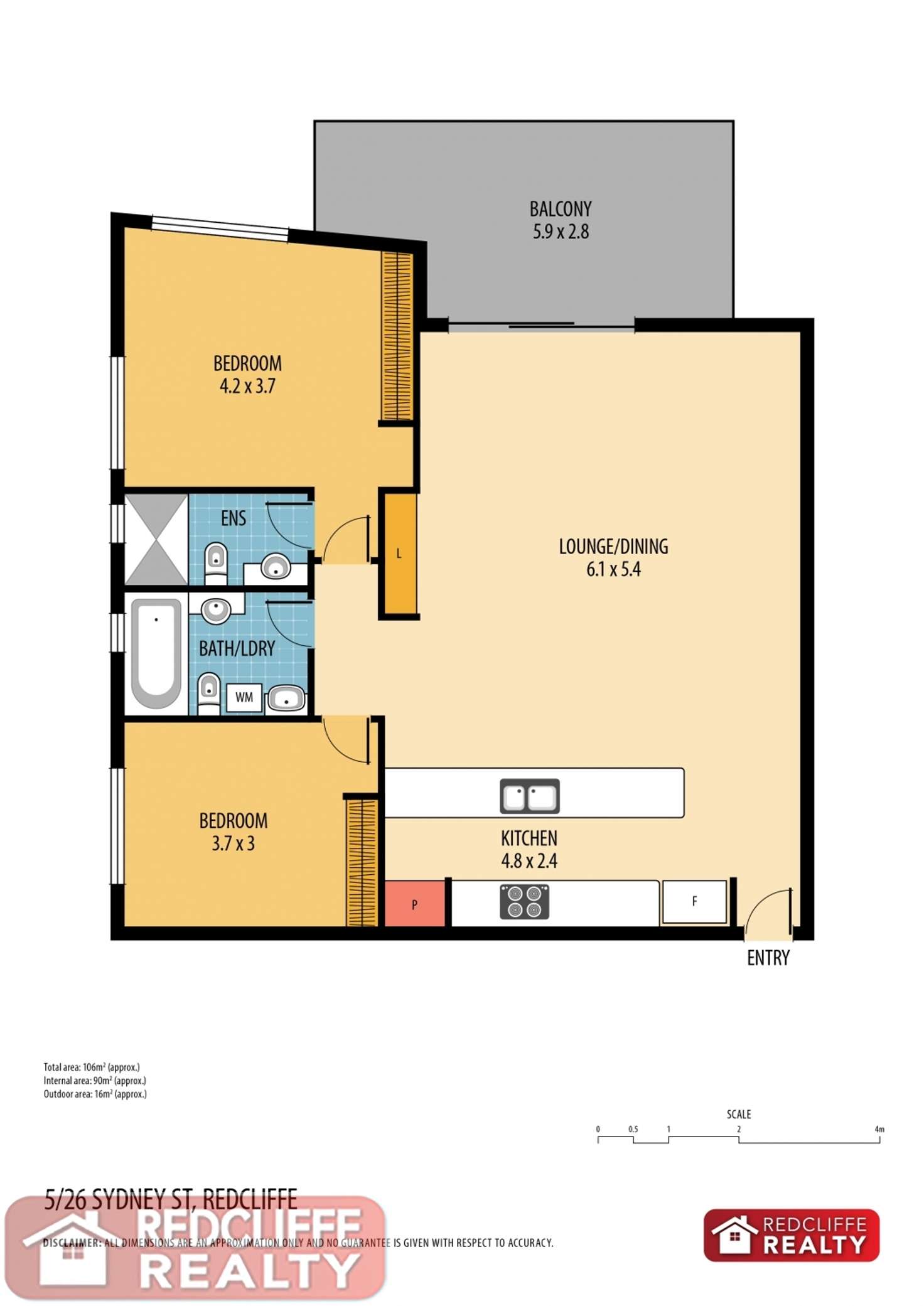 Floorplan of Homely unit listing, 5/26 Sydney Street, Redcliffe QLD 4020