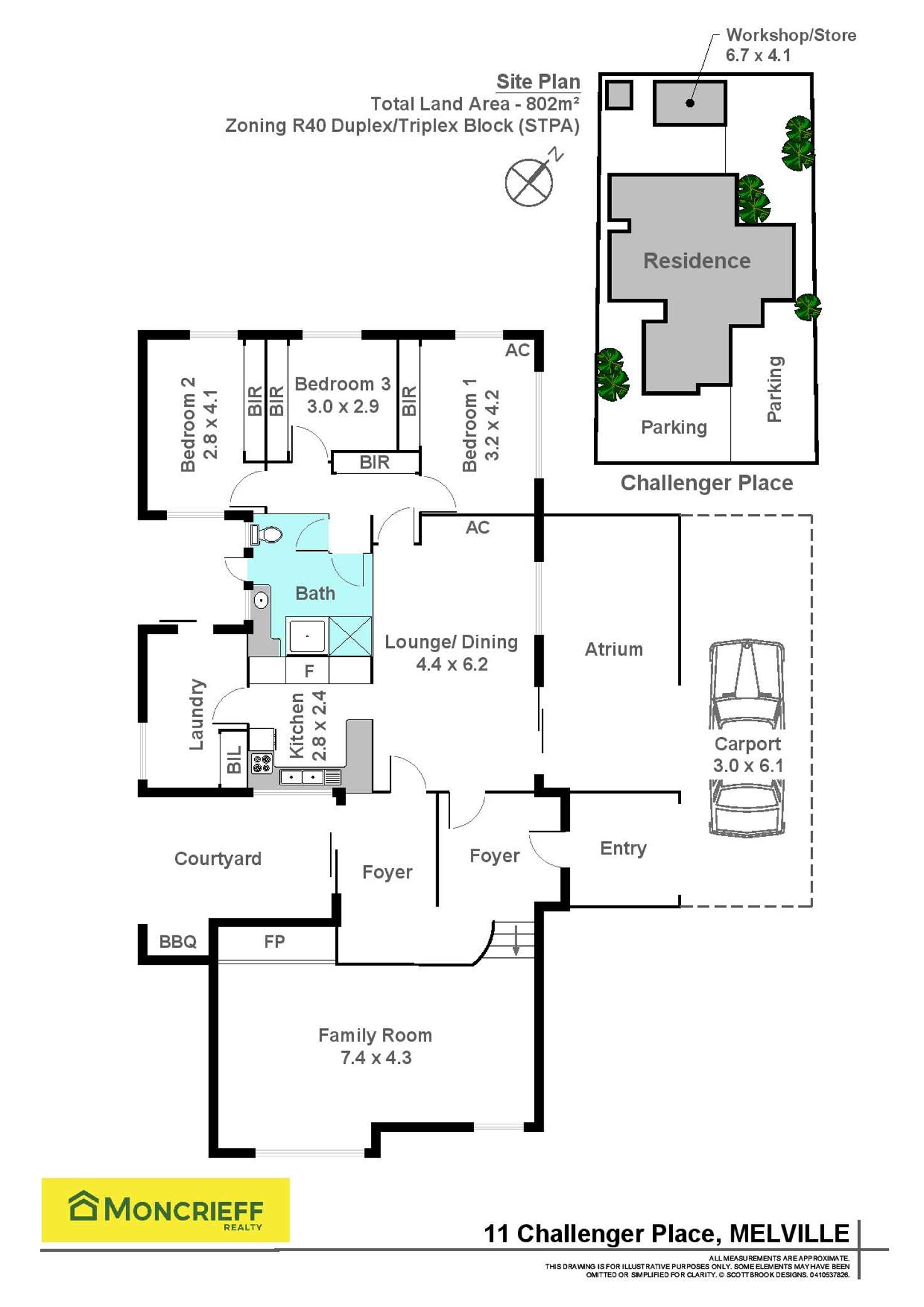Floorplan of Homely house listing, 11 Challenger Place, Melville WA 6156