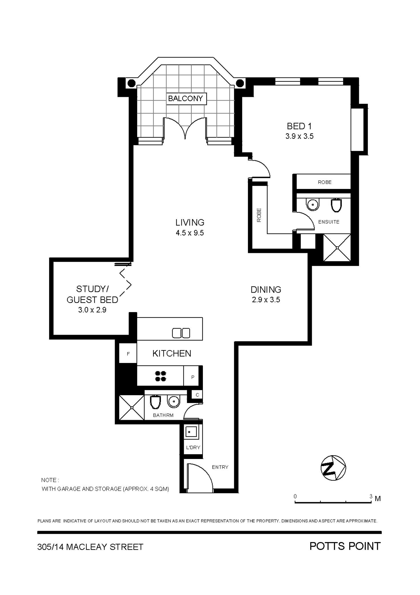 Floorplan of Homely apartment listing, 305/14 Macleay Street, Potts Point NSW 2011