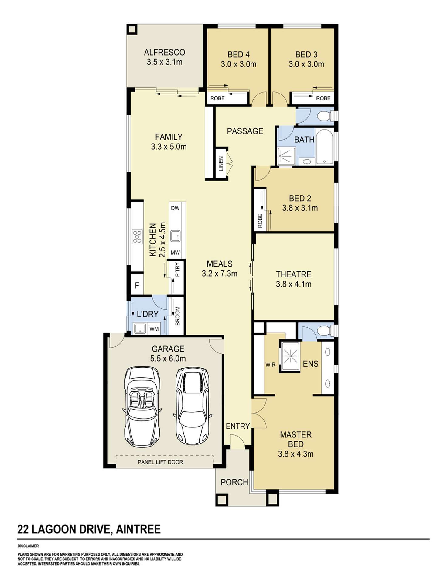 Floorplan of Homely house listing, 22 Lagoon Drive, Aintree VIC 3336