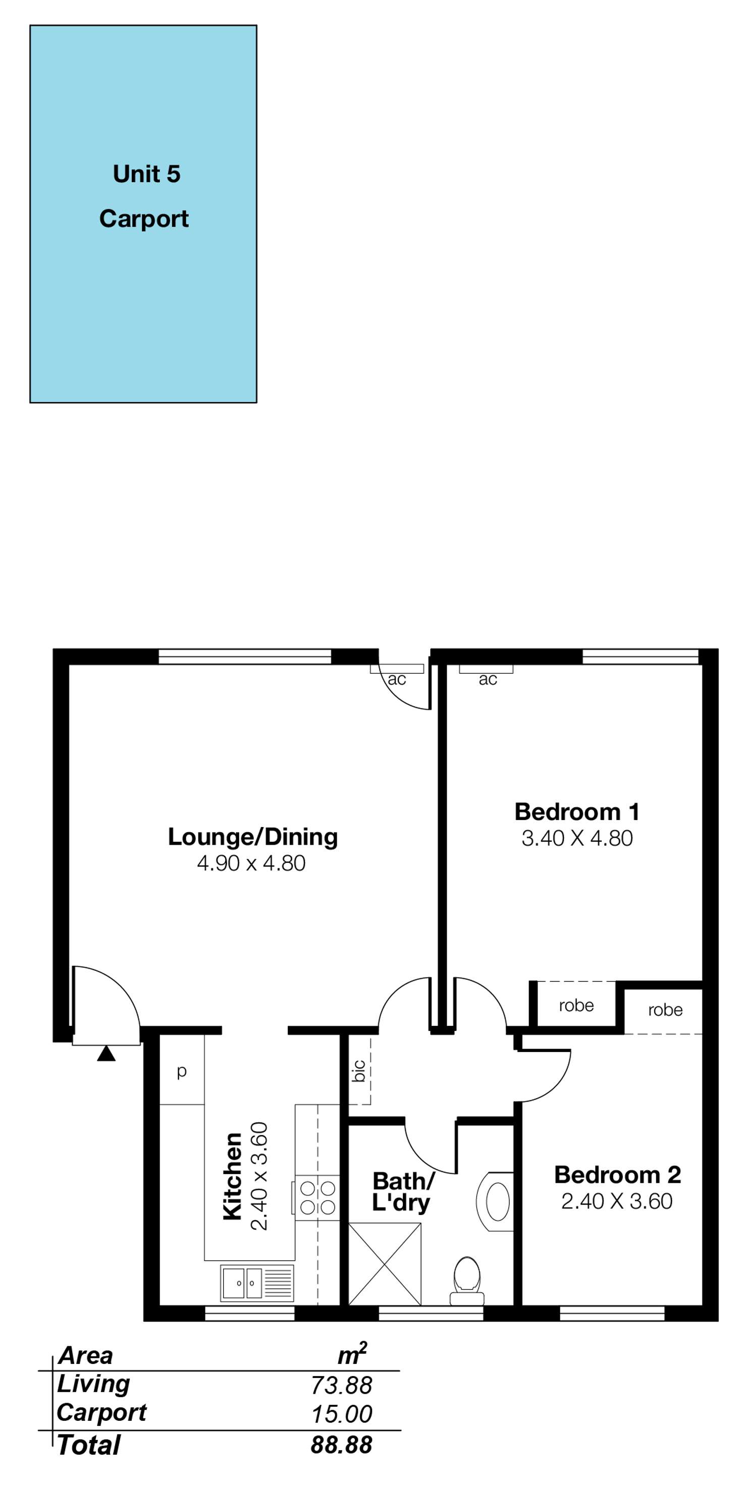 Floorplan of Homely house listing, 5/3 First Avenue, Ascot Park SA 5043