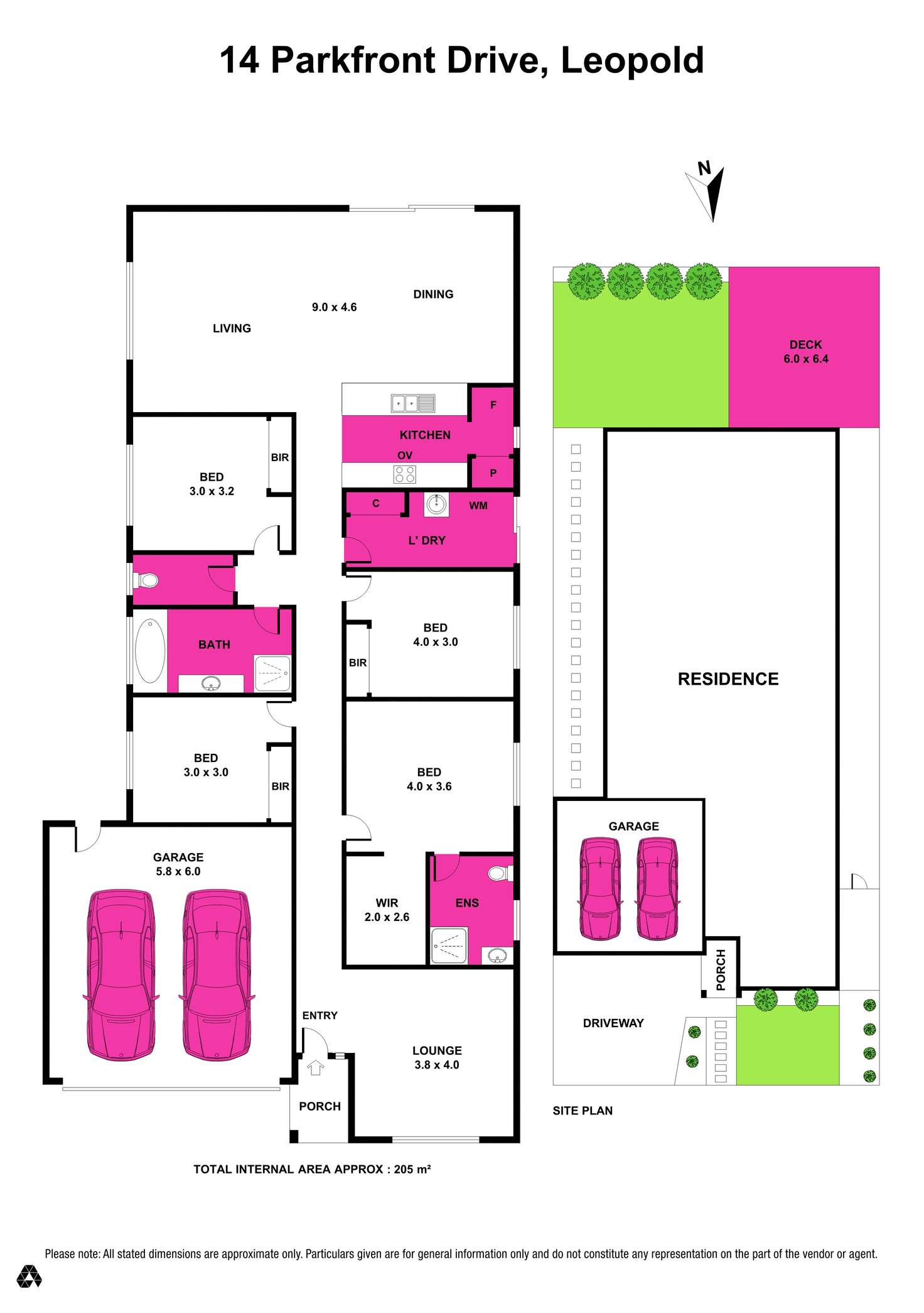 Floorplan of Homely house listing, 14 Parkfront Drive, Leopold VIC 3224