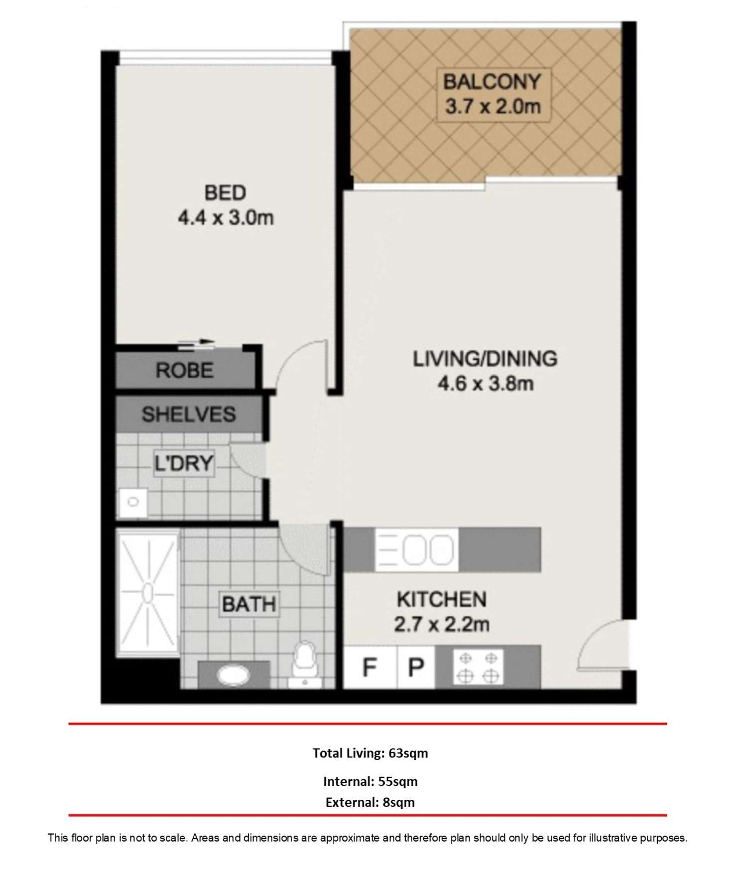Floorplan of Homely apartment listing, 1610/128 Charlotte Street, Brisbane City QLD 4000