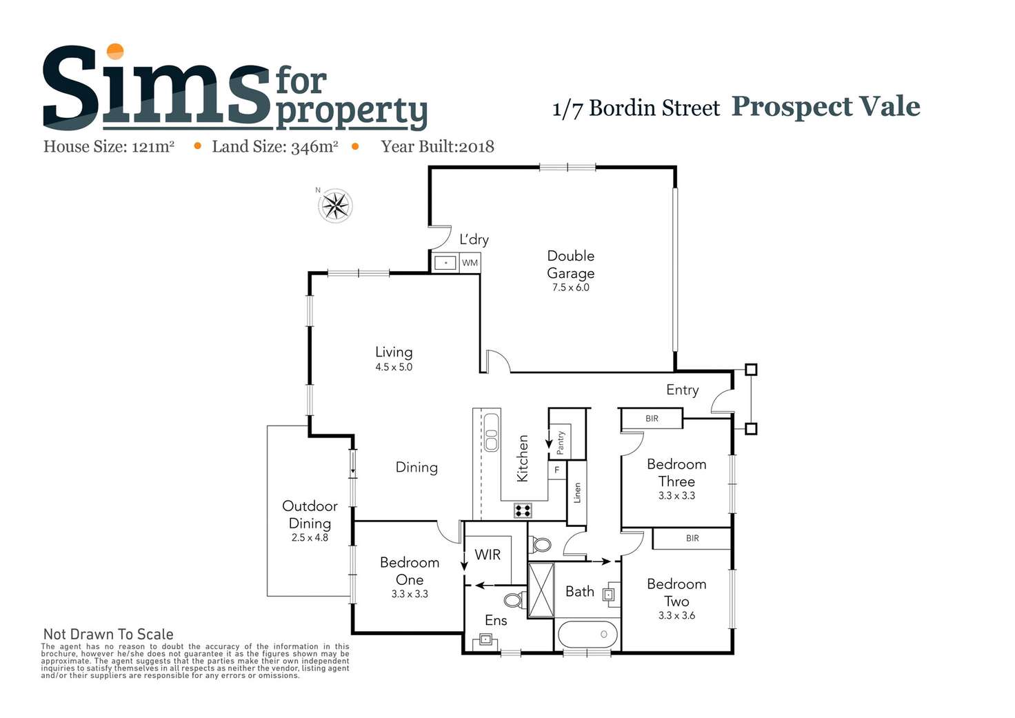 Floorplan of Homely unit listing, 1/7 Bordin Street, Prospect Vale TAS 7250
