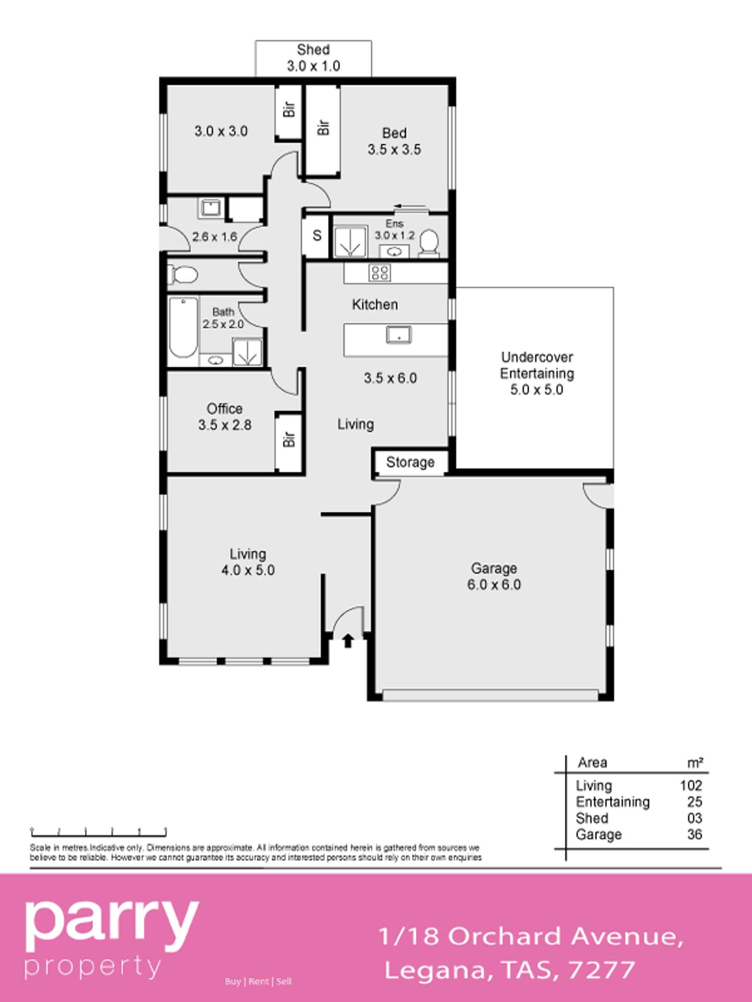 Floorplan of Homely house listing, 1/8 Orchard Avenue, Legana TAS 7277