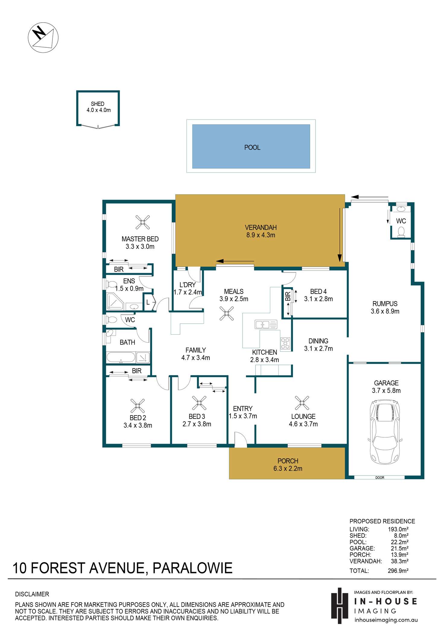 Floorplan of Homely house listing, 10 Forest Avenue, Paralowie SA 5108