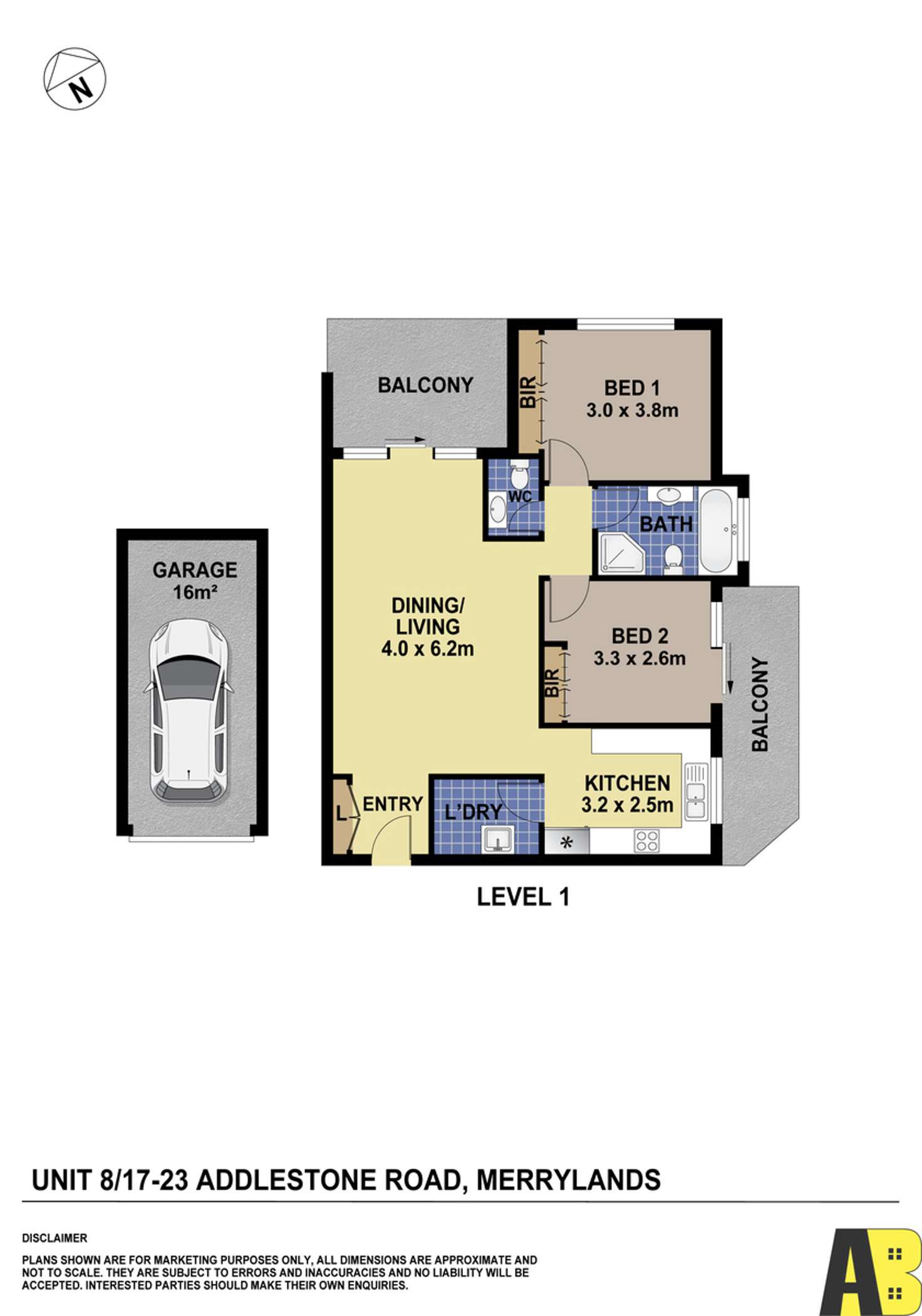 Floorplan of Homely unit listing, 8/17-23 Addlestone Road, Merrylands NSW 2160