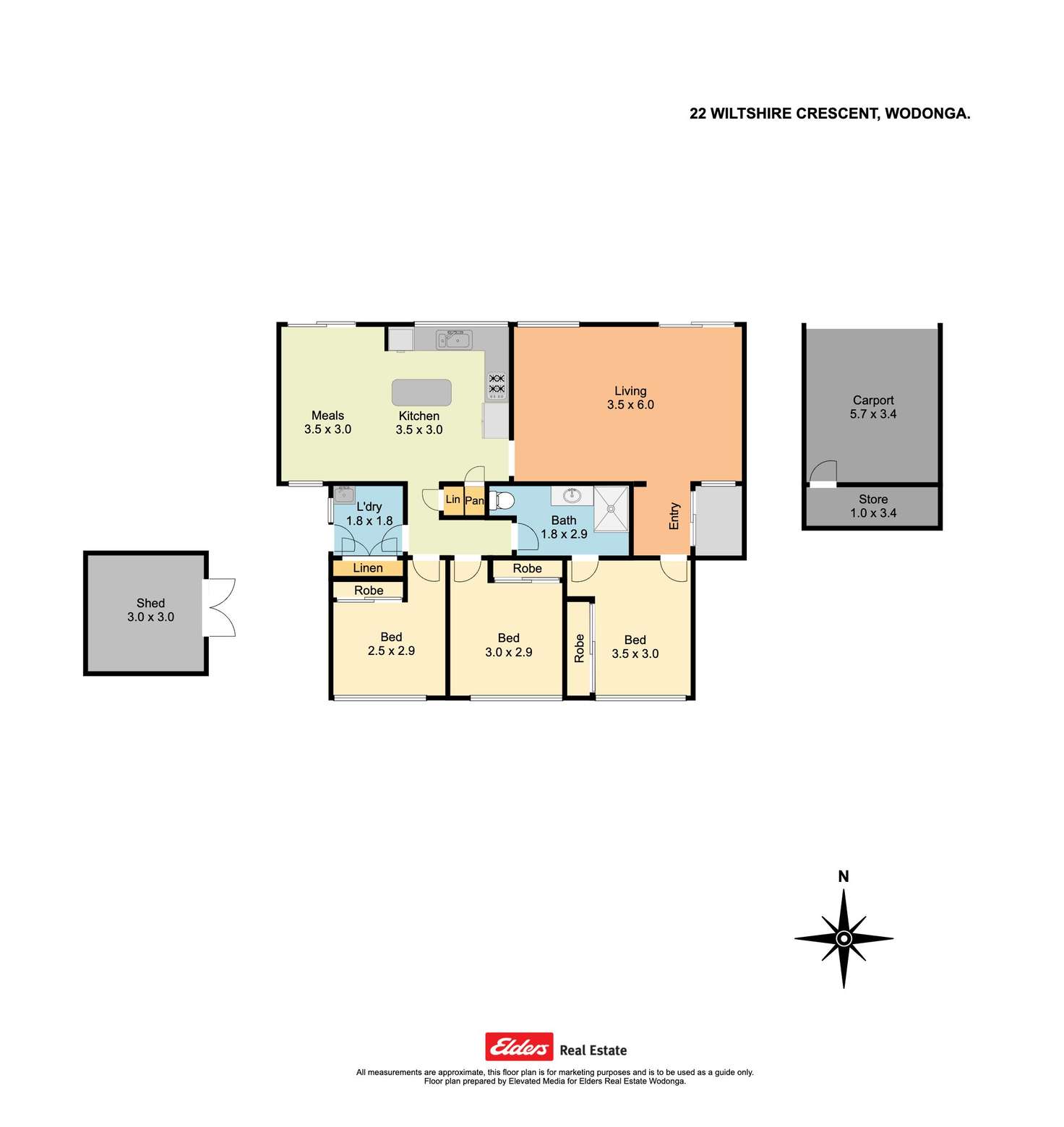 Floorplan of Homely house listing, 22 Wiltshire Crescent, Wodonga VIC 3690