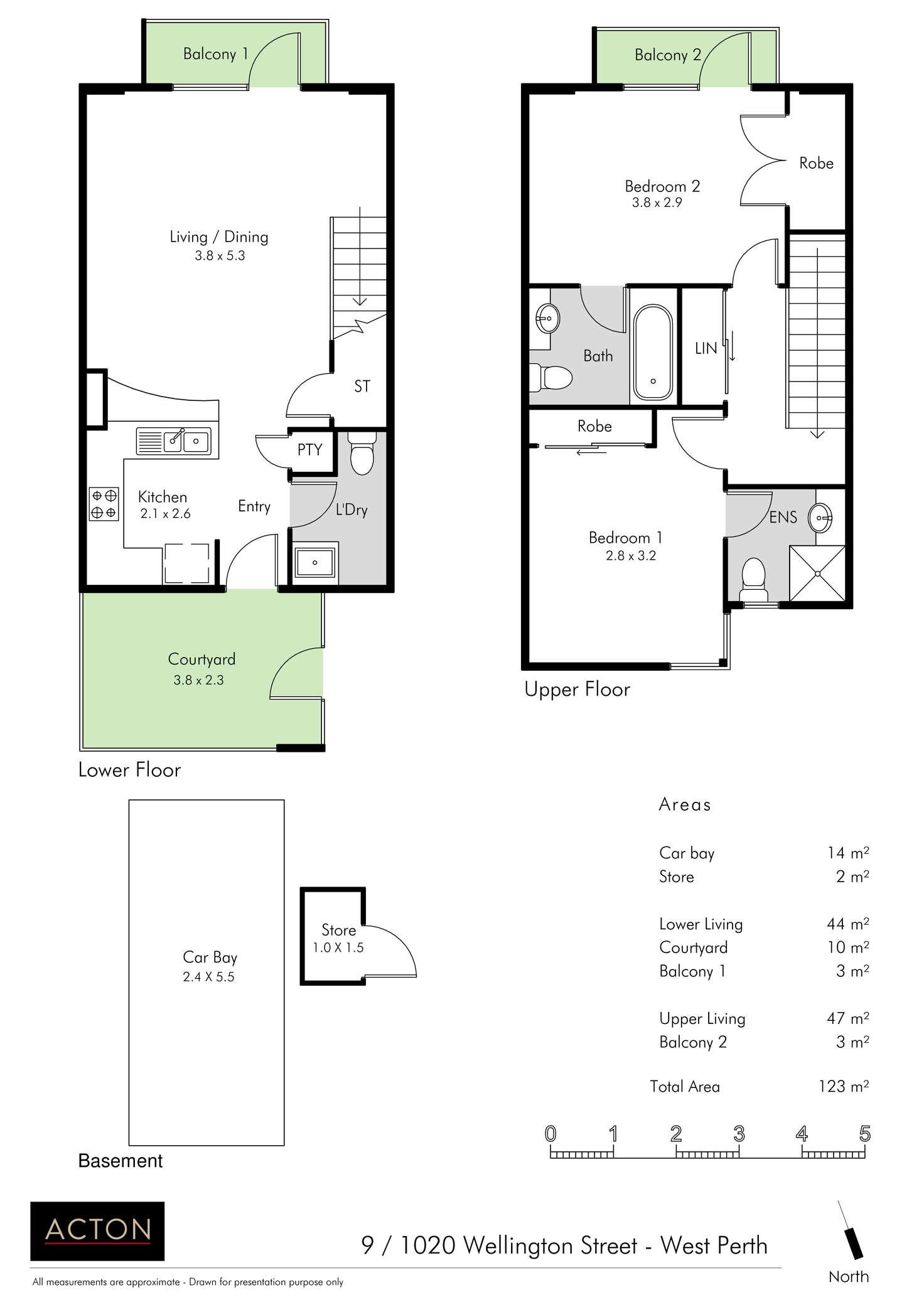 Floorplan of Homely apartment listing, 9/1020 Wellington Street, West Perth WA 6005