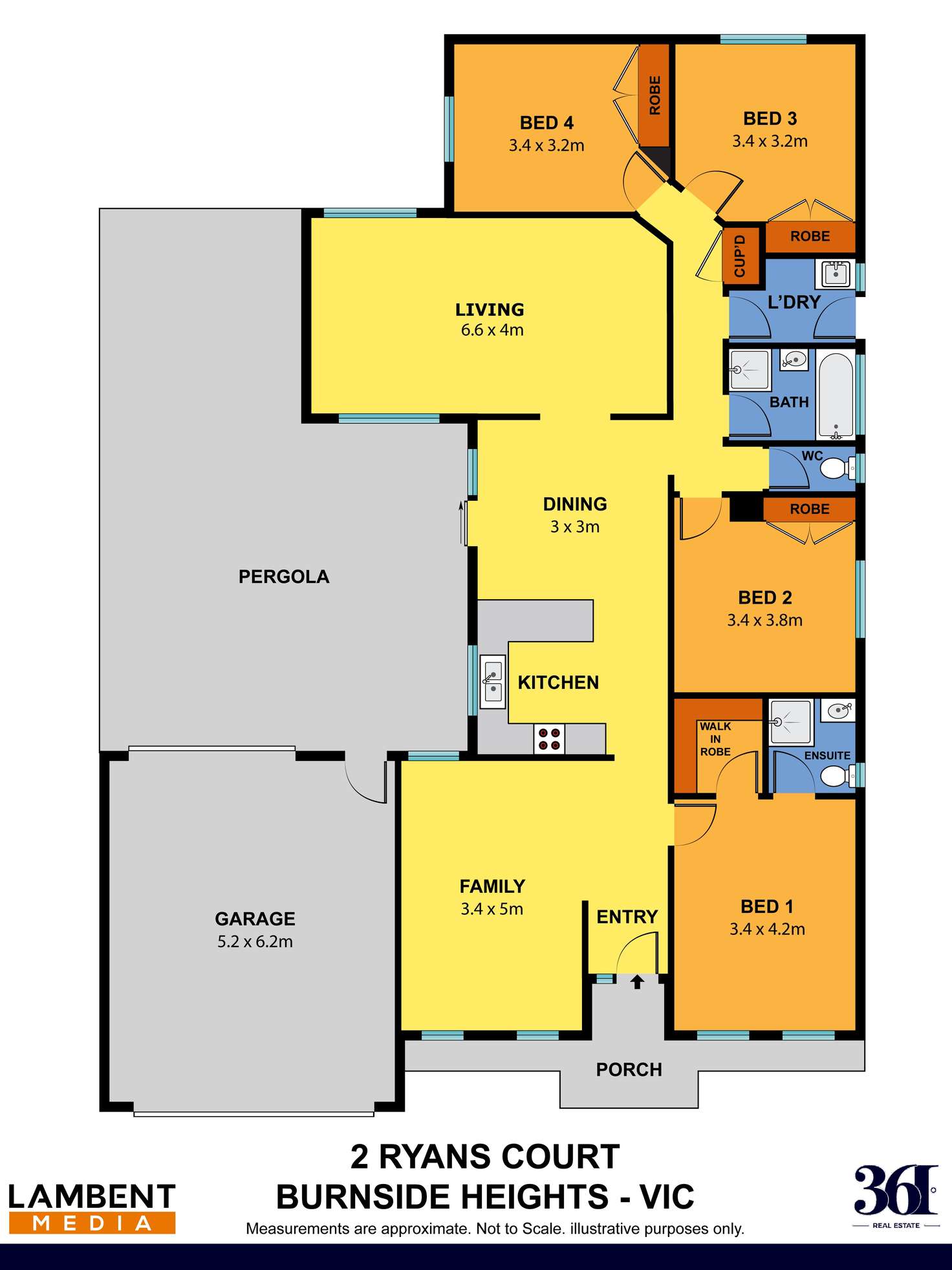 Floorplan of Homely house listing, 2 Ryans Court, Burnside Heights VIC 3023