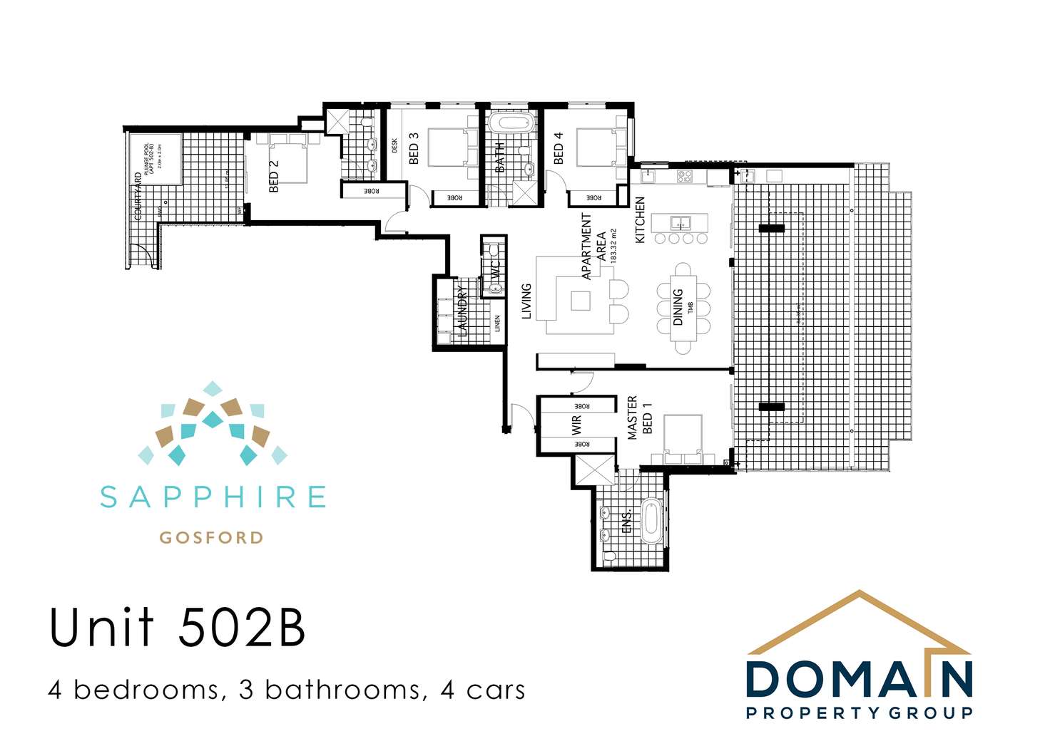 Floorplan of Homely apartment listing, 502B/79 Henry Parry Drive, Gosford NSW 2250