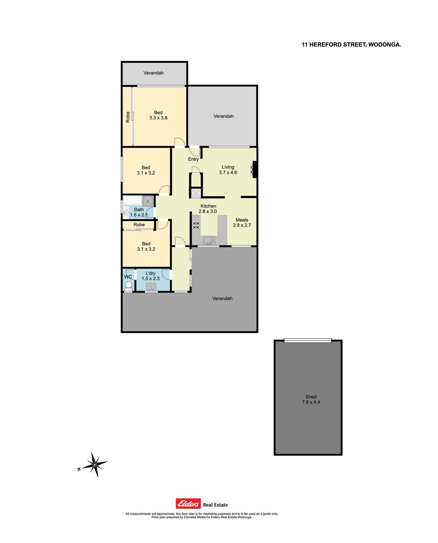 Floorplan of Homely house listing, 11 Hereford Street, Wodonga VIC 3690