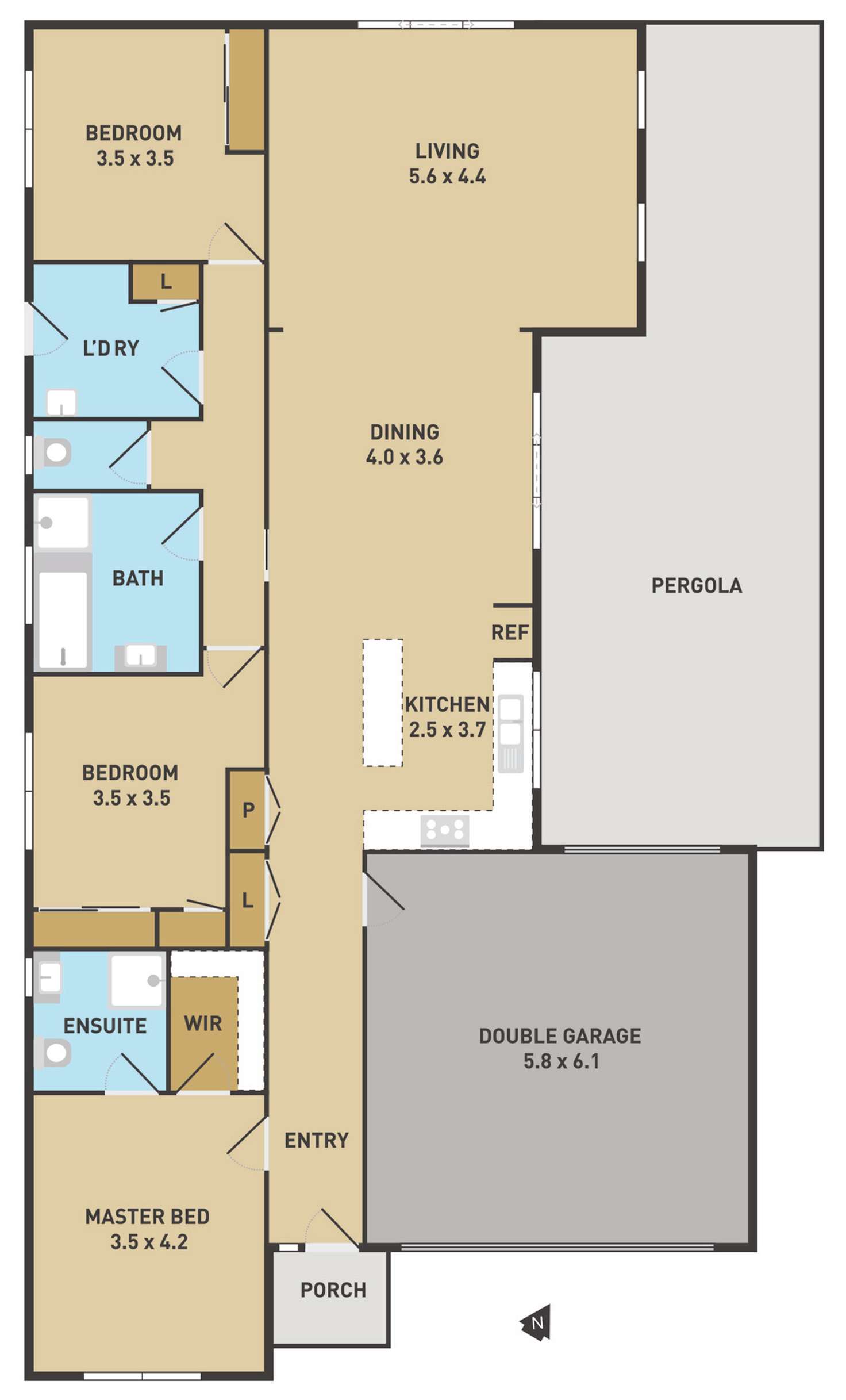 Floorplan of Homely house listing, 1 Briar Valley Rise, Caroline Springs VIC 3023