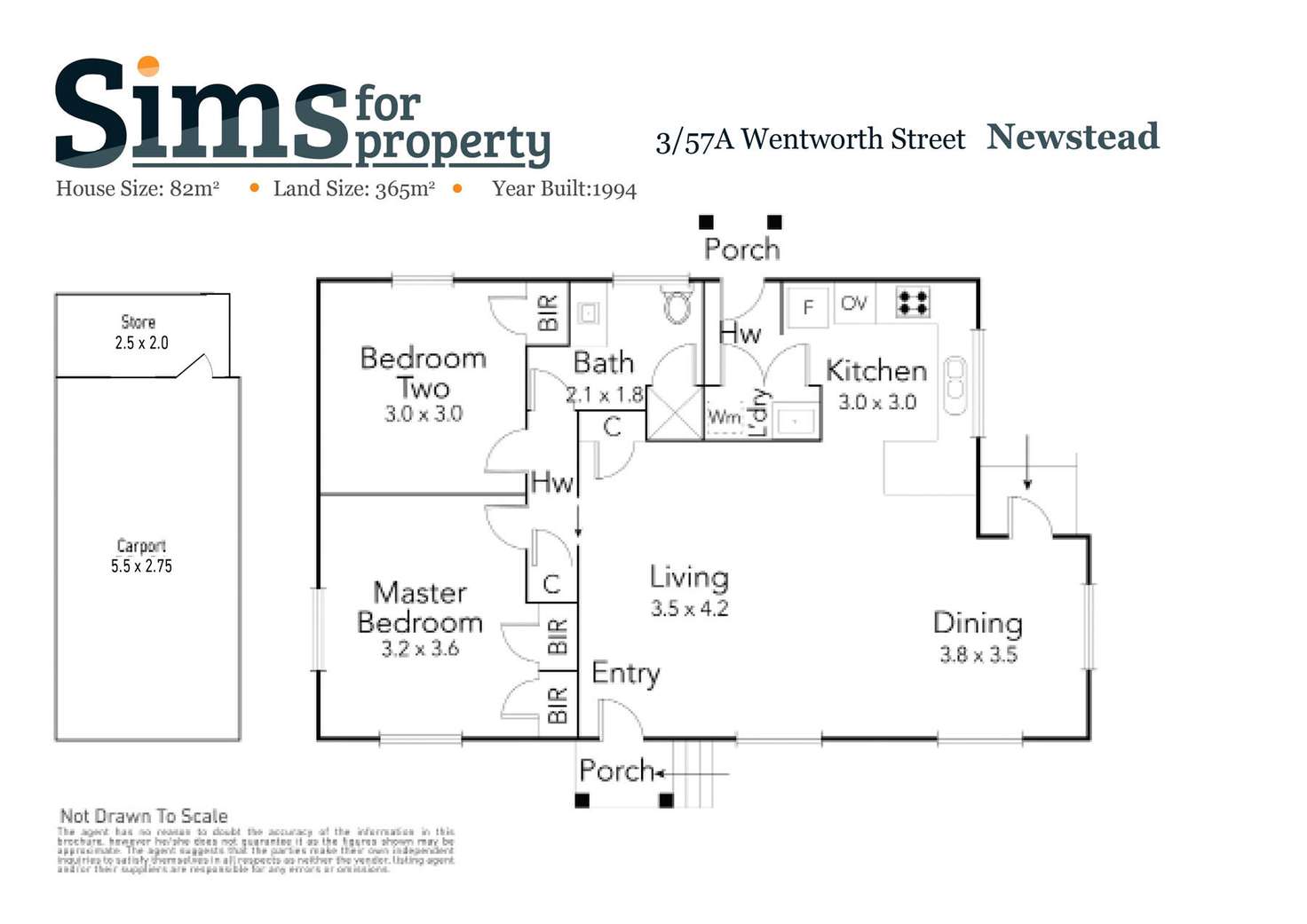 Floorplan of Homely townhouse listing, 3/57a Wentworth Street, Newstead TAS 7250