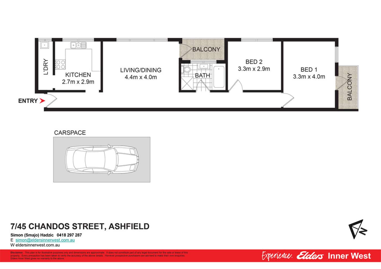 Floorplan of Homely unit listing, 7/45 Chandos Street, Ashfield NSW 2131
