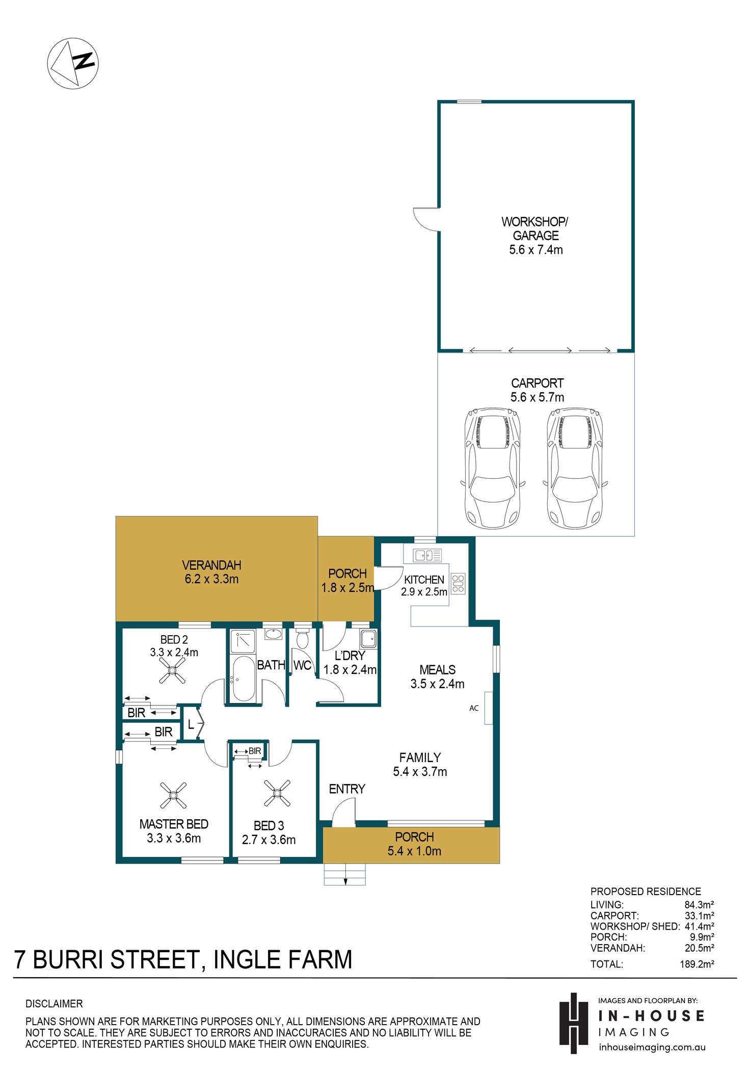 Floorplan of Homely house listing, 7 Burri Street, Ingle Farm SA 5098