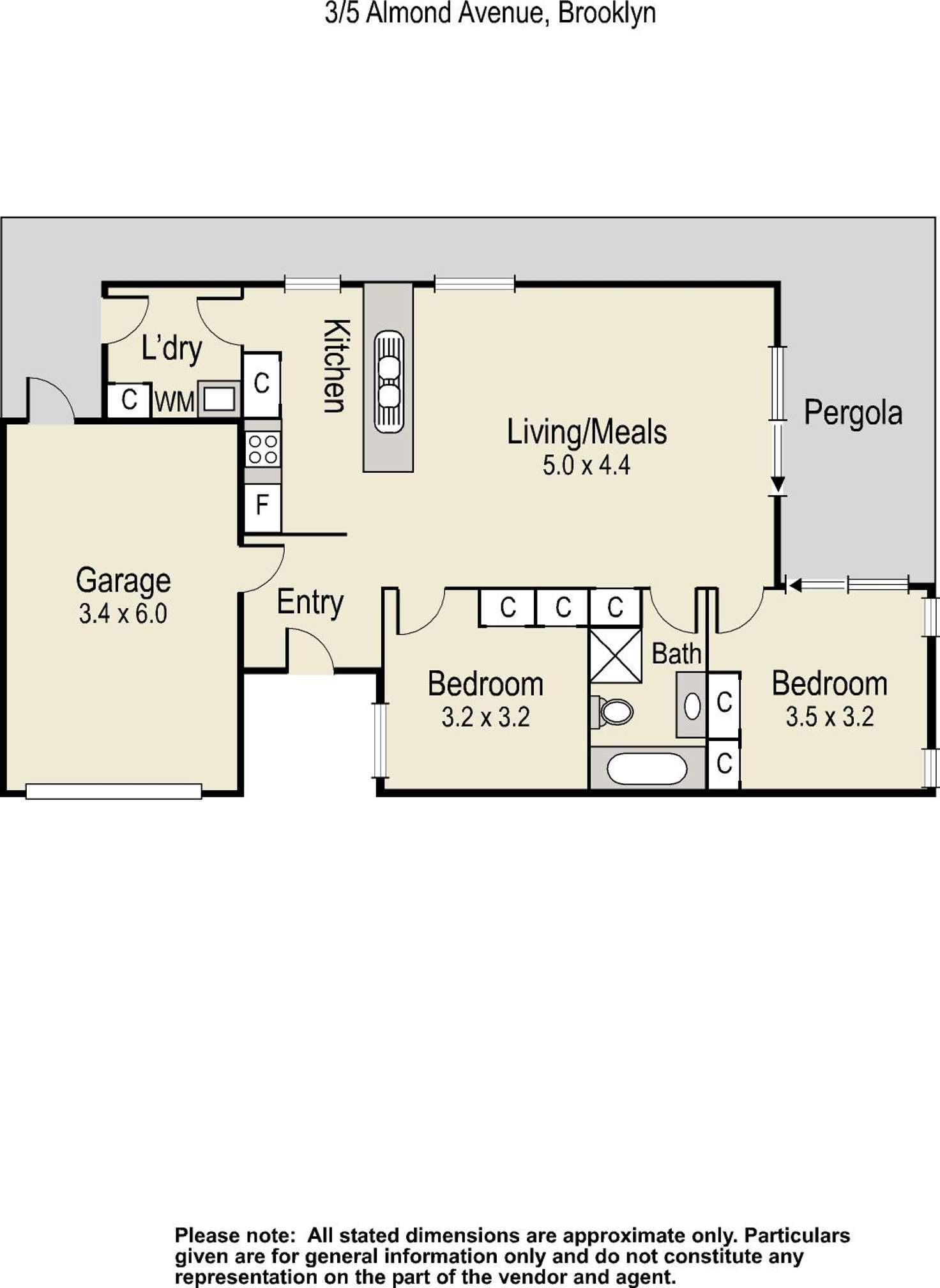 Floorplan of Homely unit listing, 3/5 Almond Avenue, Brooklyn VIC 3012
