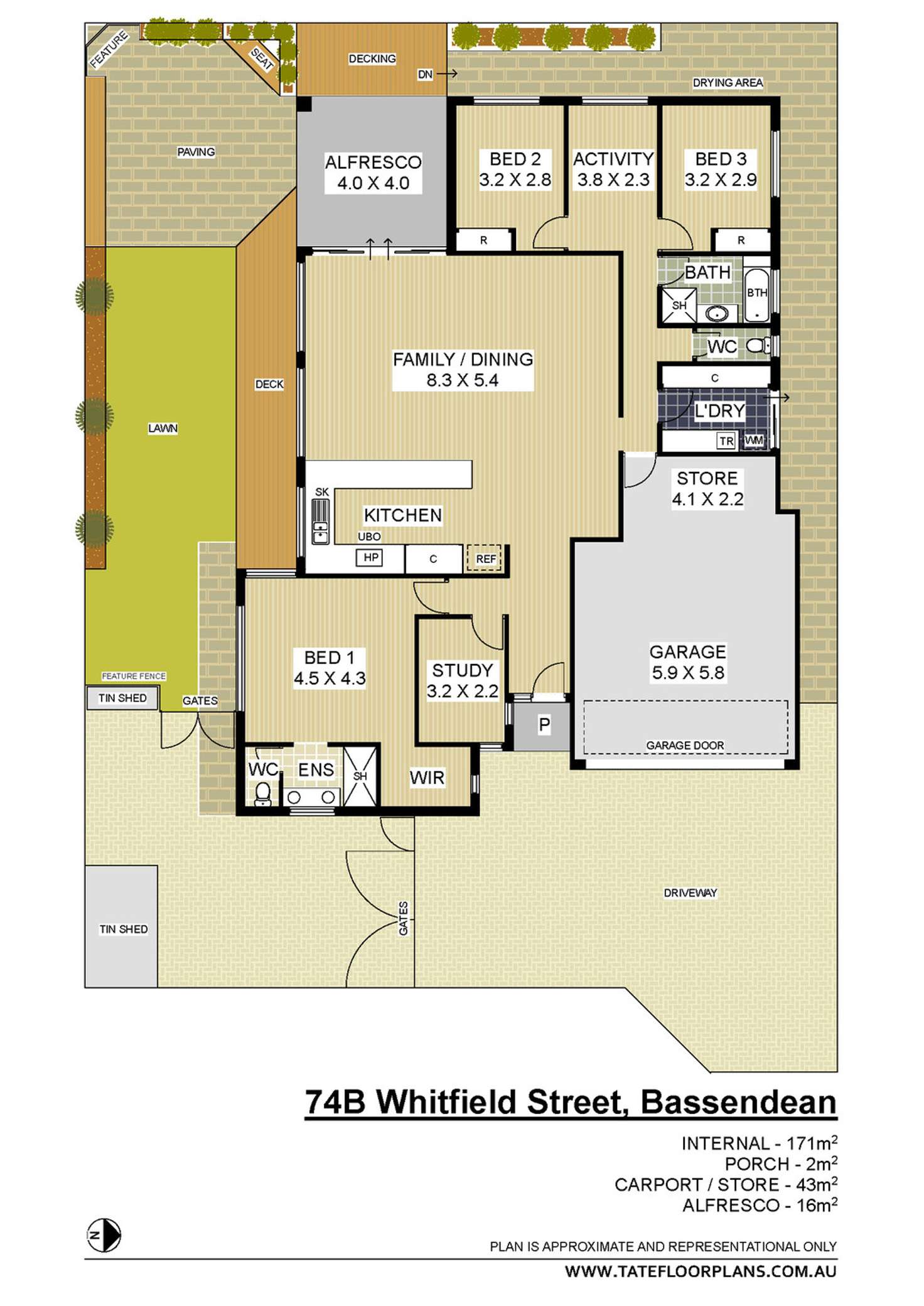 Floorplan of Homely house listing, 74B Whitfield Street, Bassendean WA 6054