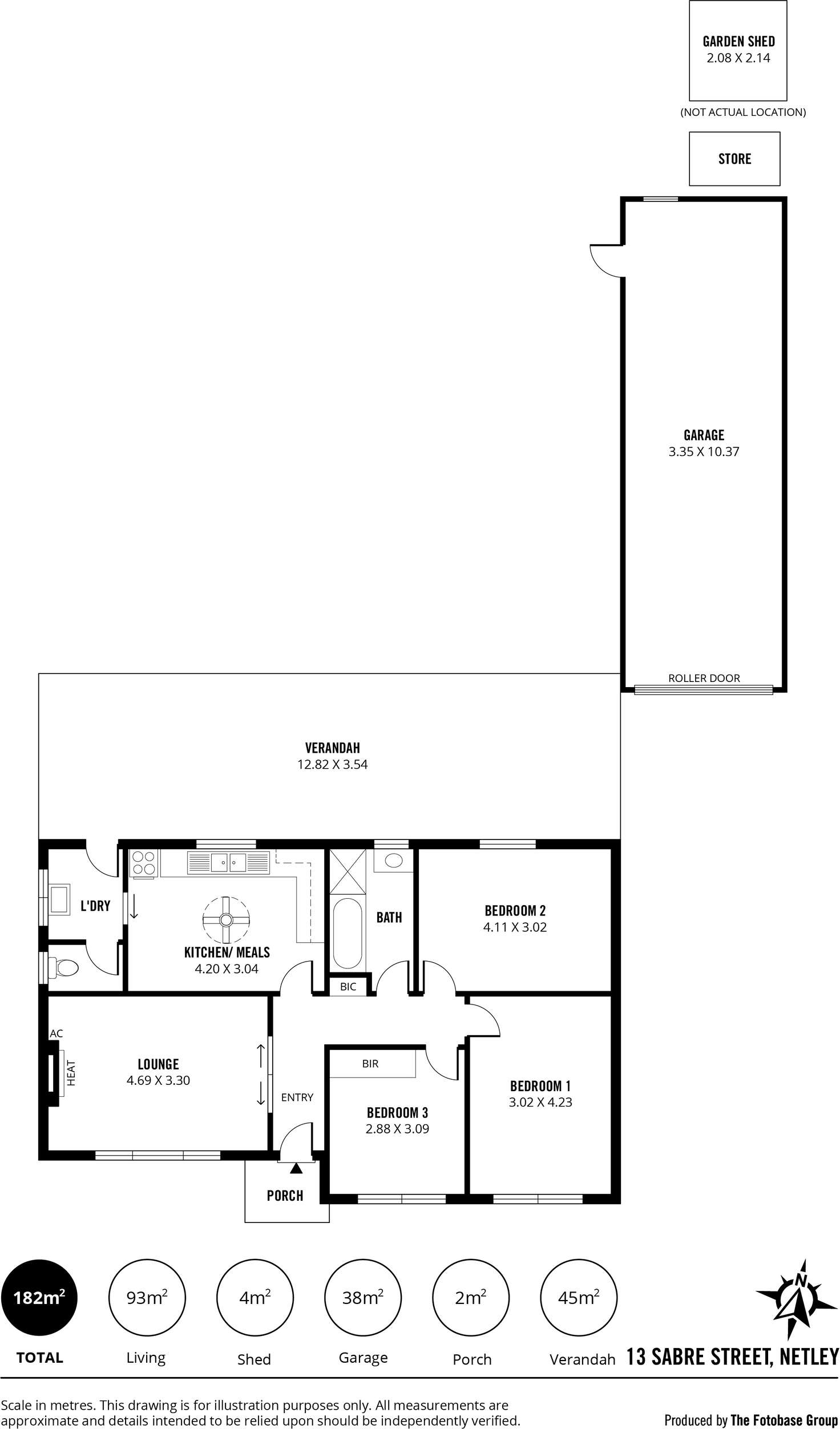 Floorplan of Homely house listing, 13 Sabre Street, Netley SA 5037