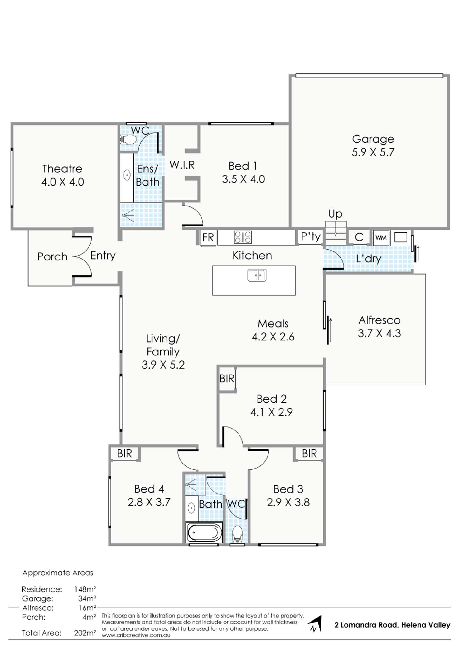 Floorplan of Homely house listing, 2 Lomandra Road, Helena Valley WA 6056