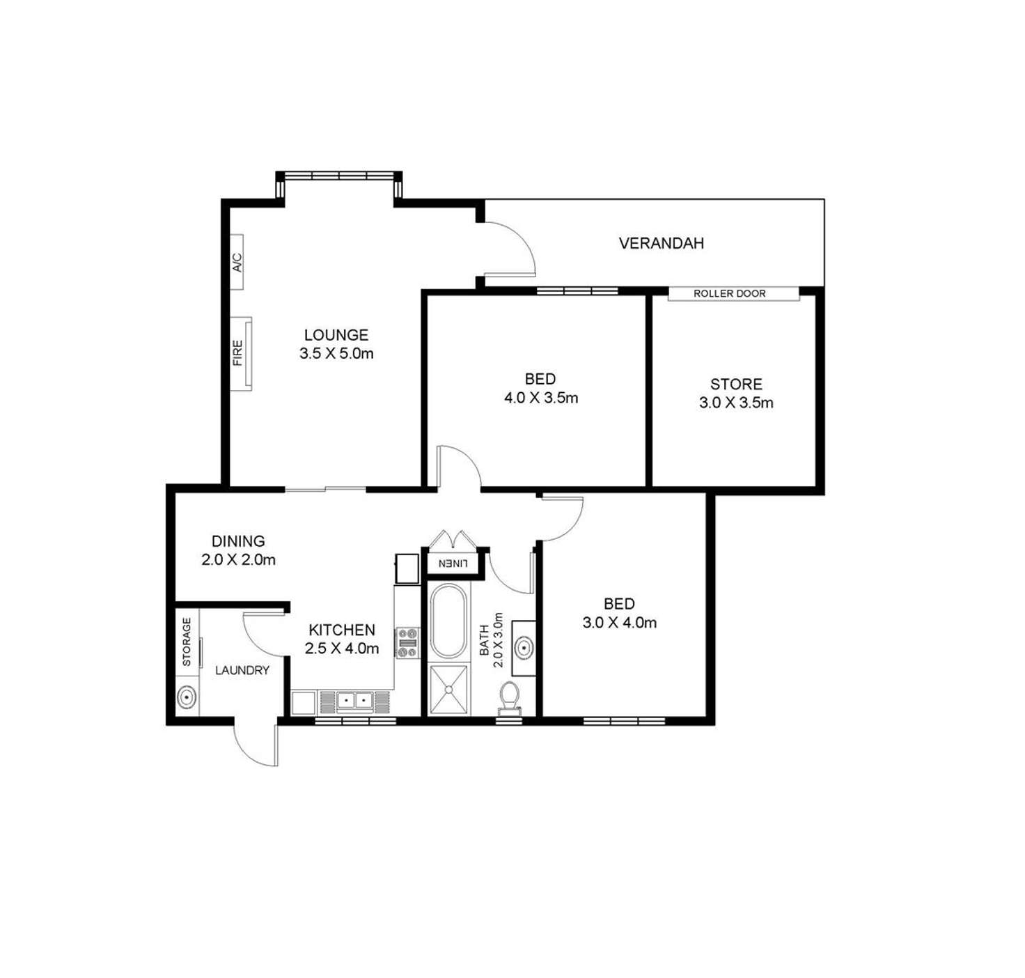Floorplan of Homely unit listing, 3/29 Seaview Road, Fullarton SA 5063