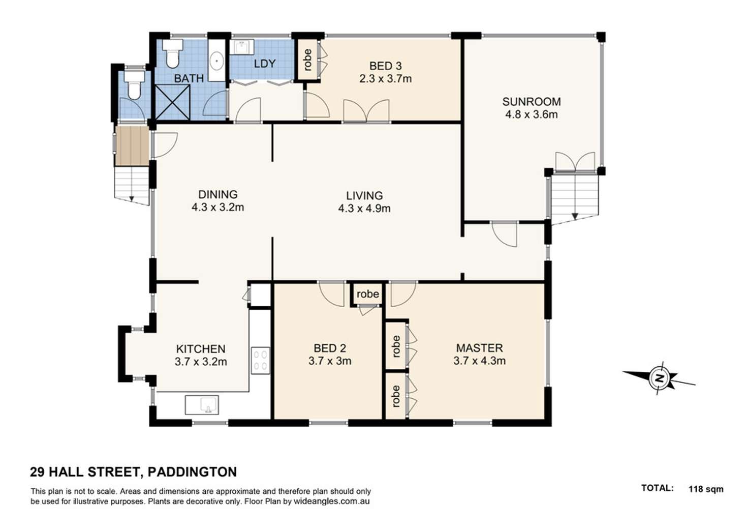 Floorplan of Homely house listing, 29 Hall St, Paddington QLD 4064